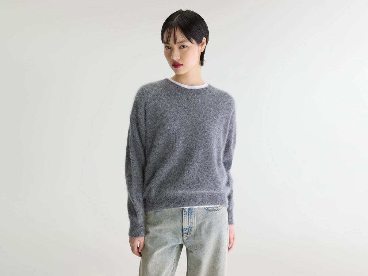 Pull en angora Datus (252 / W / MID GREY)