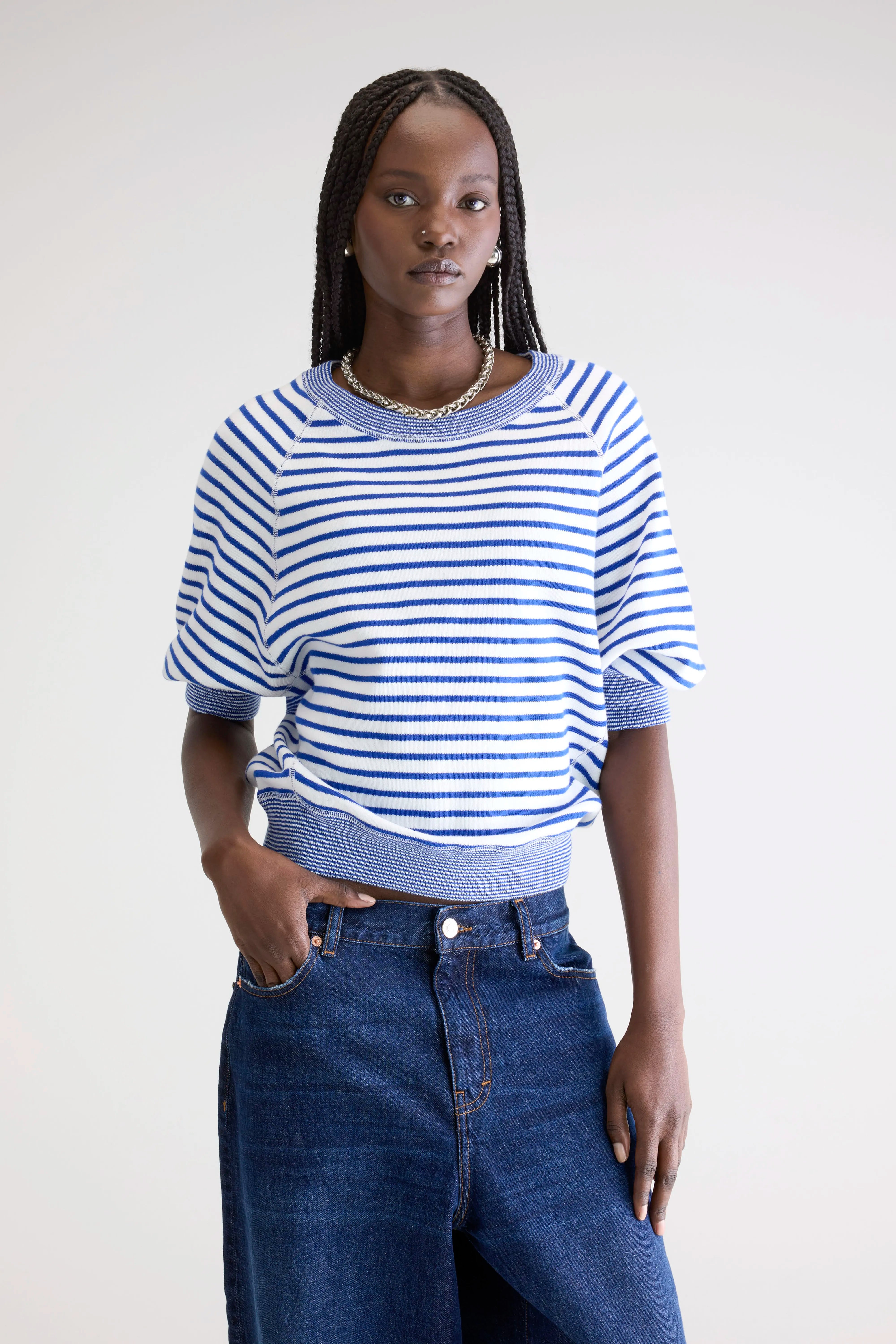 Anglet ronde-hals trui (242 / W / STRIPE A)