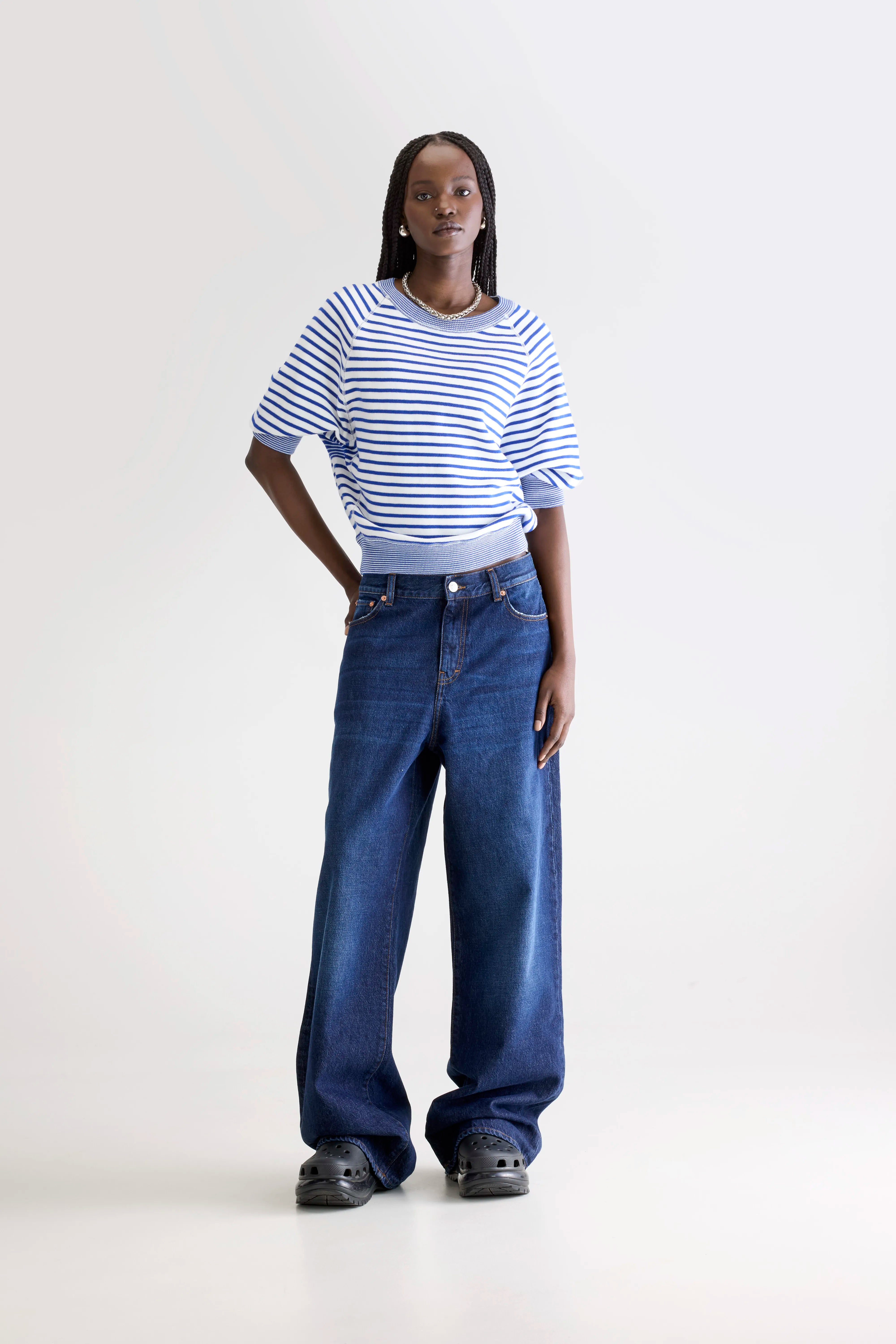 Anglet ronde-hals trui (242 / W / STRIPE A)