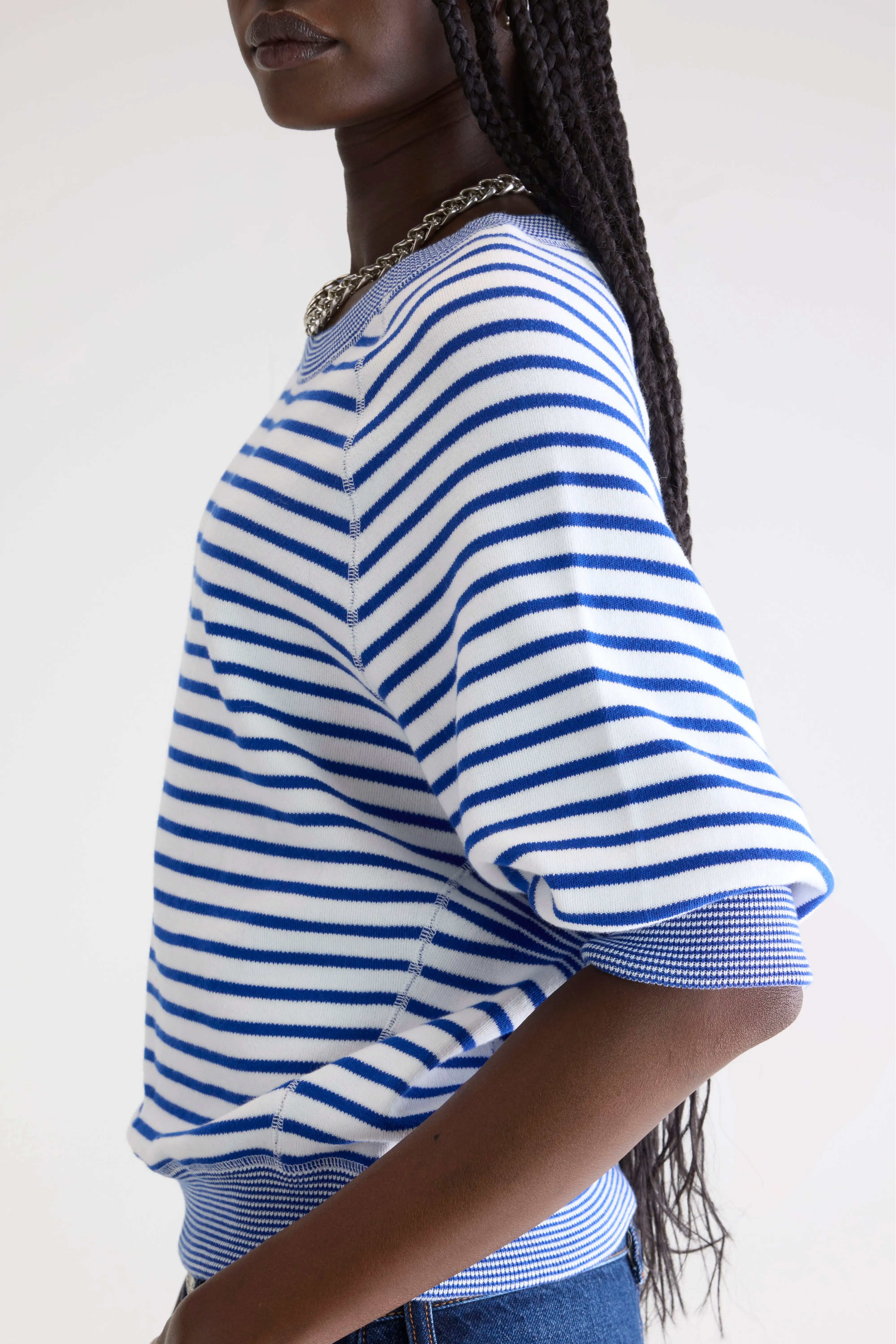 Pull col rond Anglet (242 / W / STRIPE A)