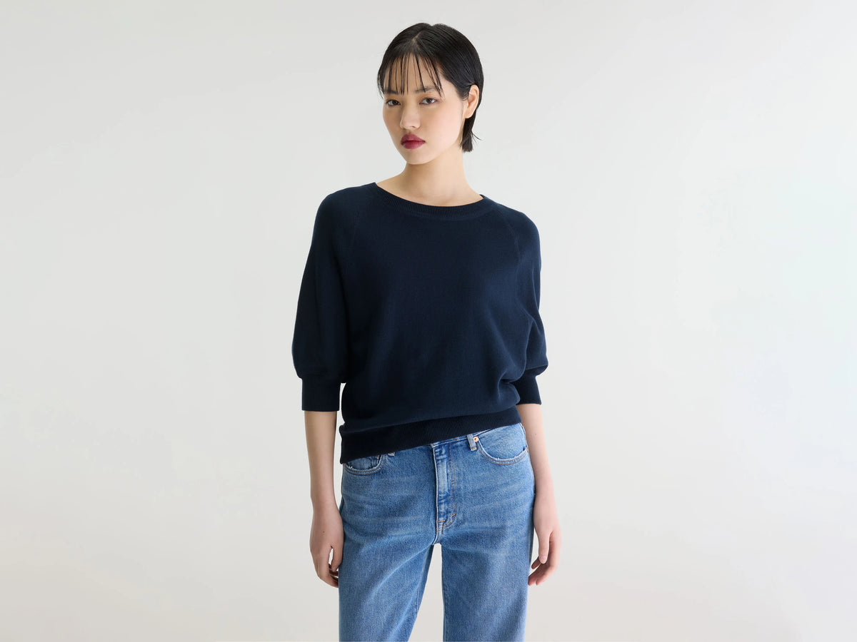 Anglet trui met ronde hals (242 / W / NAVY)