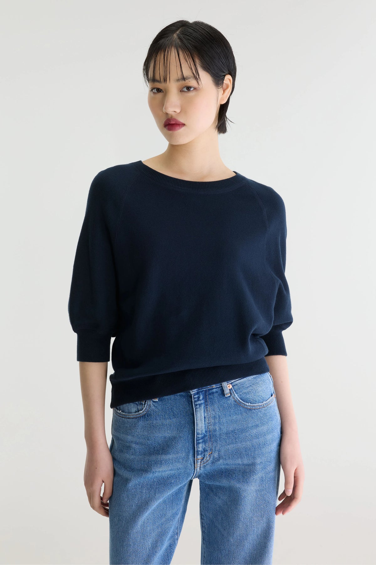 Anglet trui met ronde hals (242 / W / NAVY)