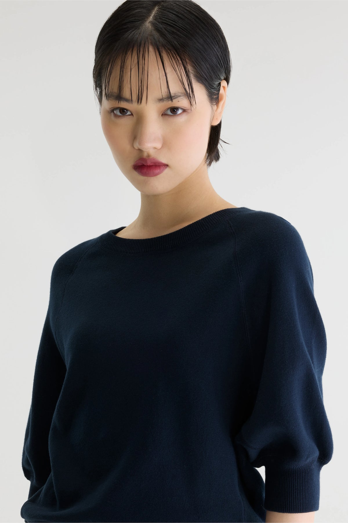 Anglet trui met ronde hals (242 / W / NAVY)