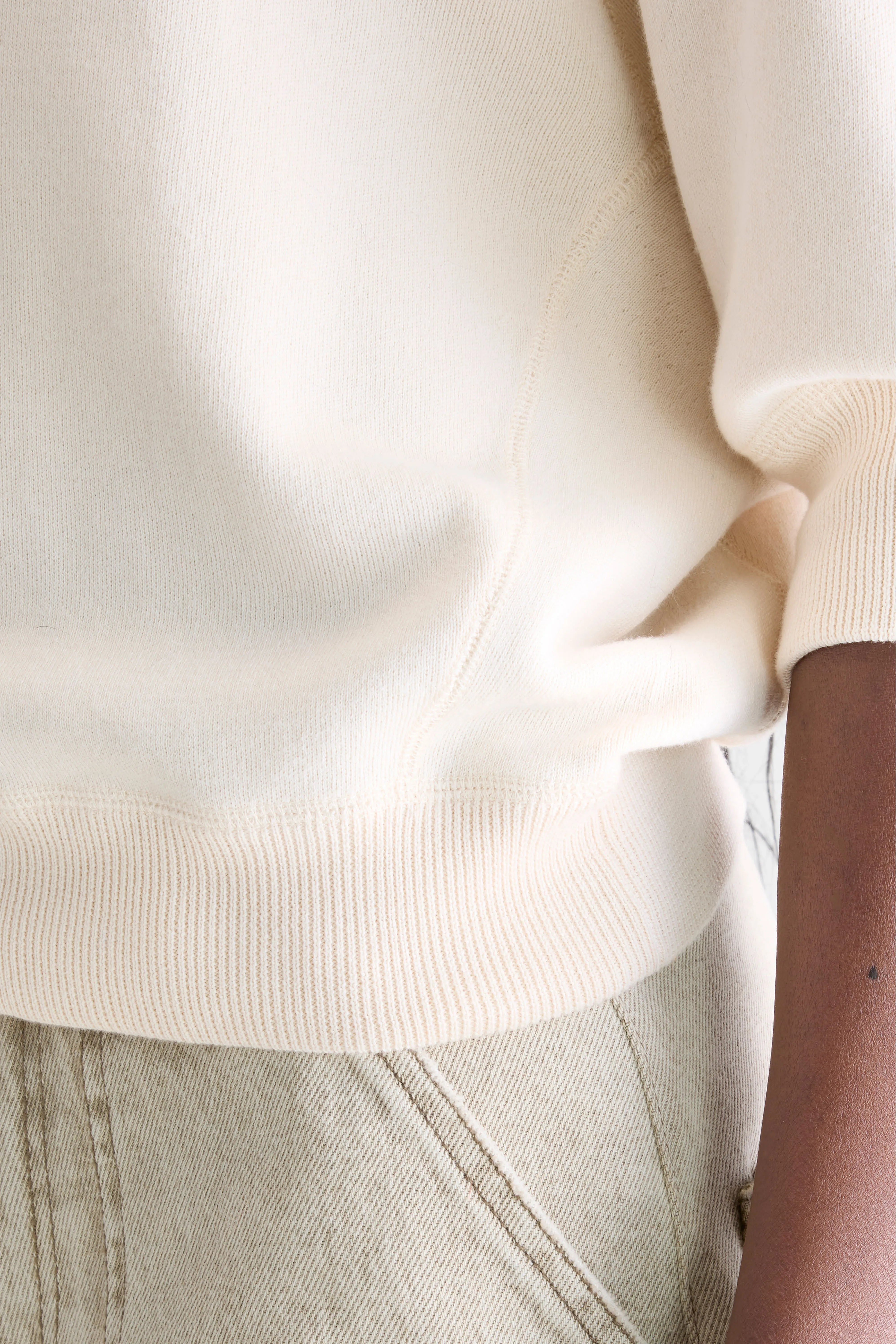 Anglet ronde-hals trui (242 / W / MILKY WAY)