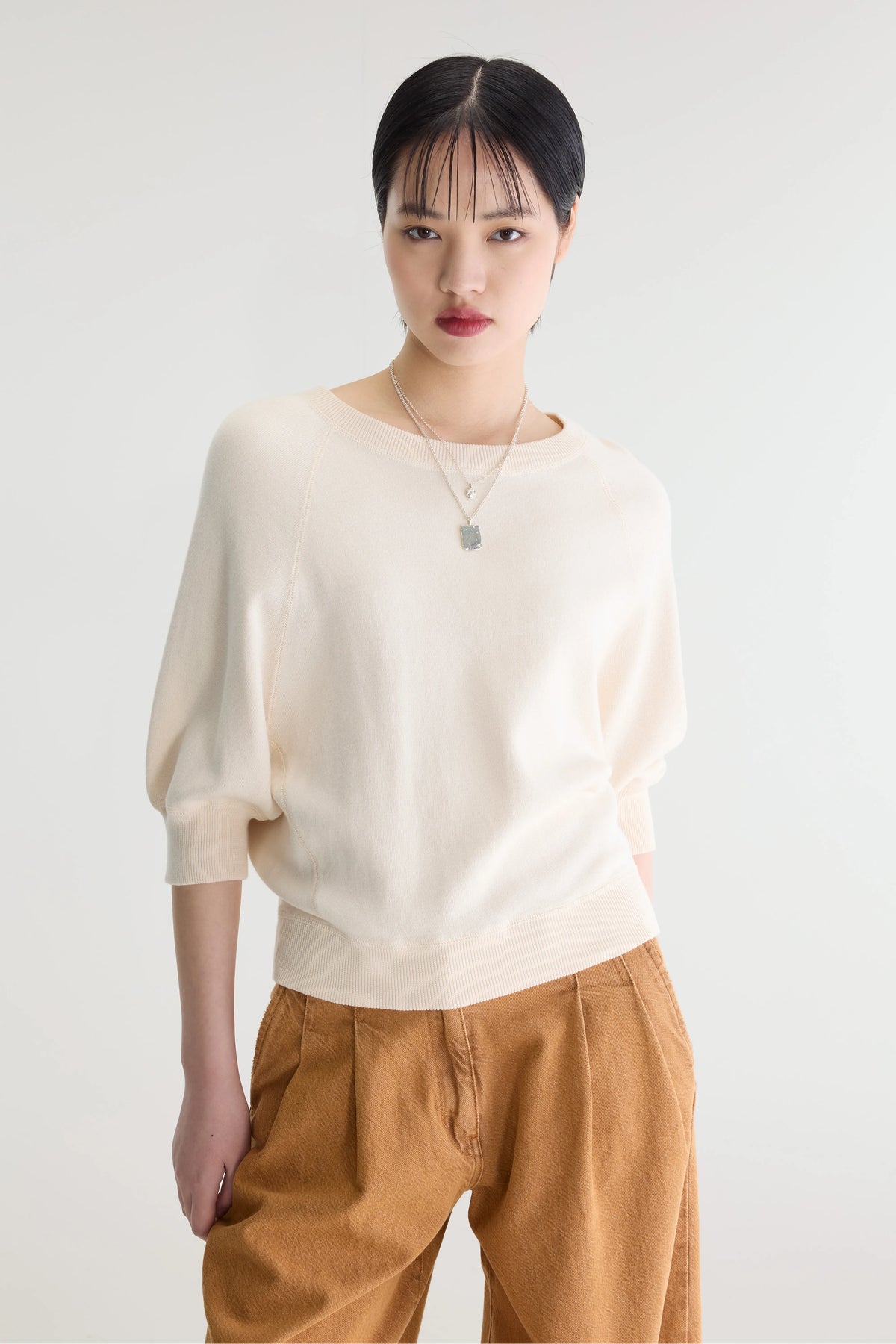 Anglet crewneck sweater (242 / W / MILKY WAY)