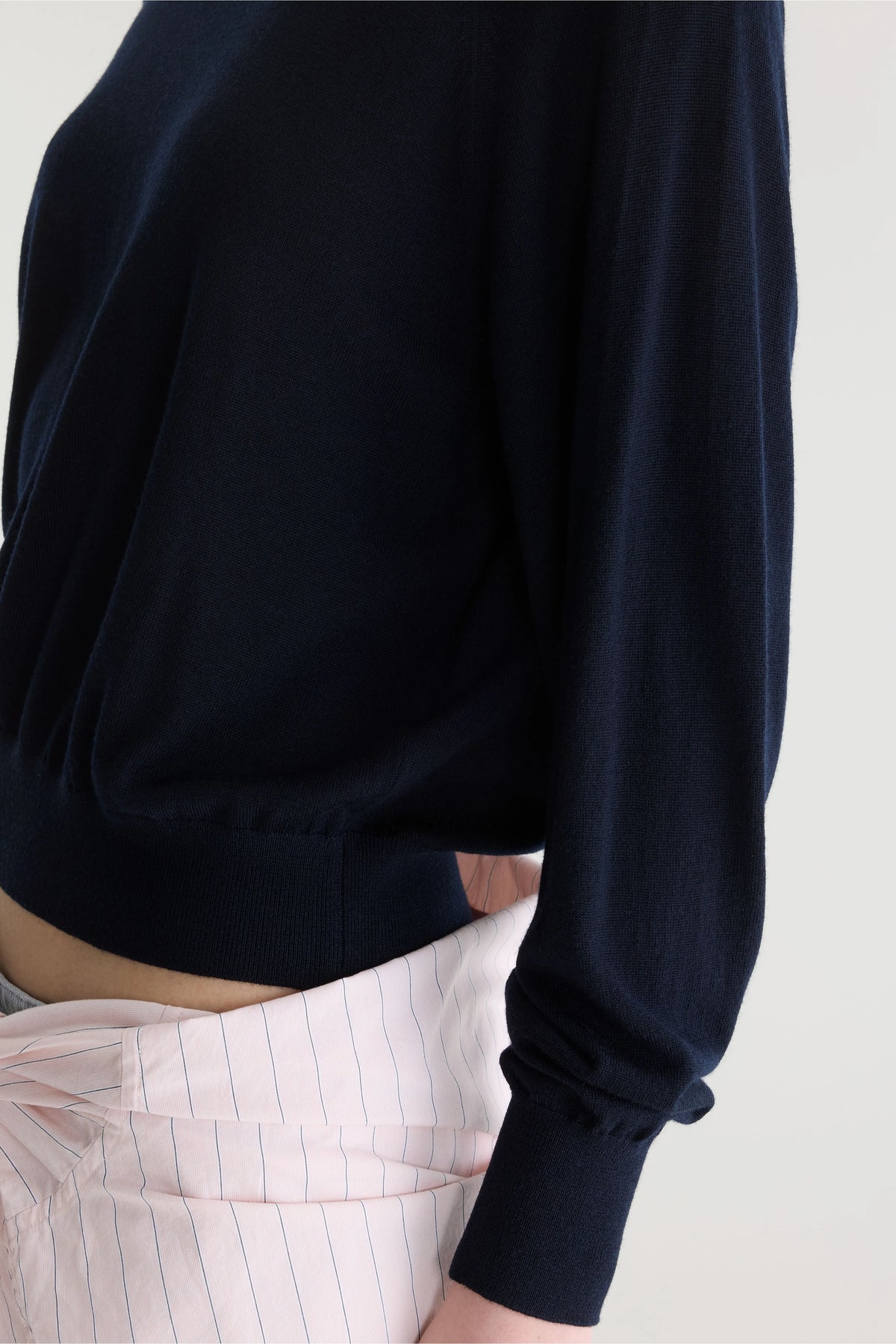 Delen classic crewneck sweater (241 / W / NAVY)