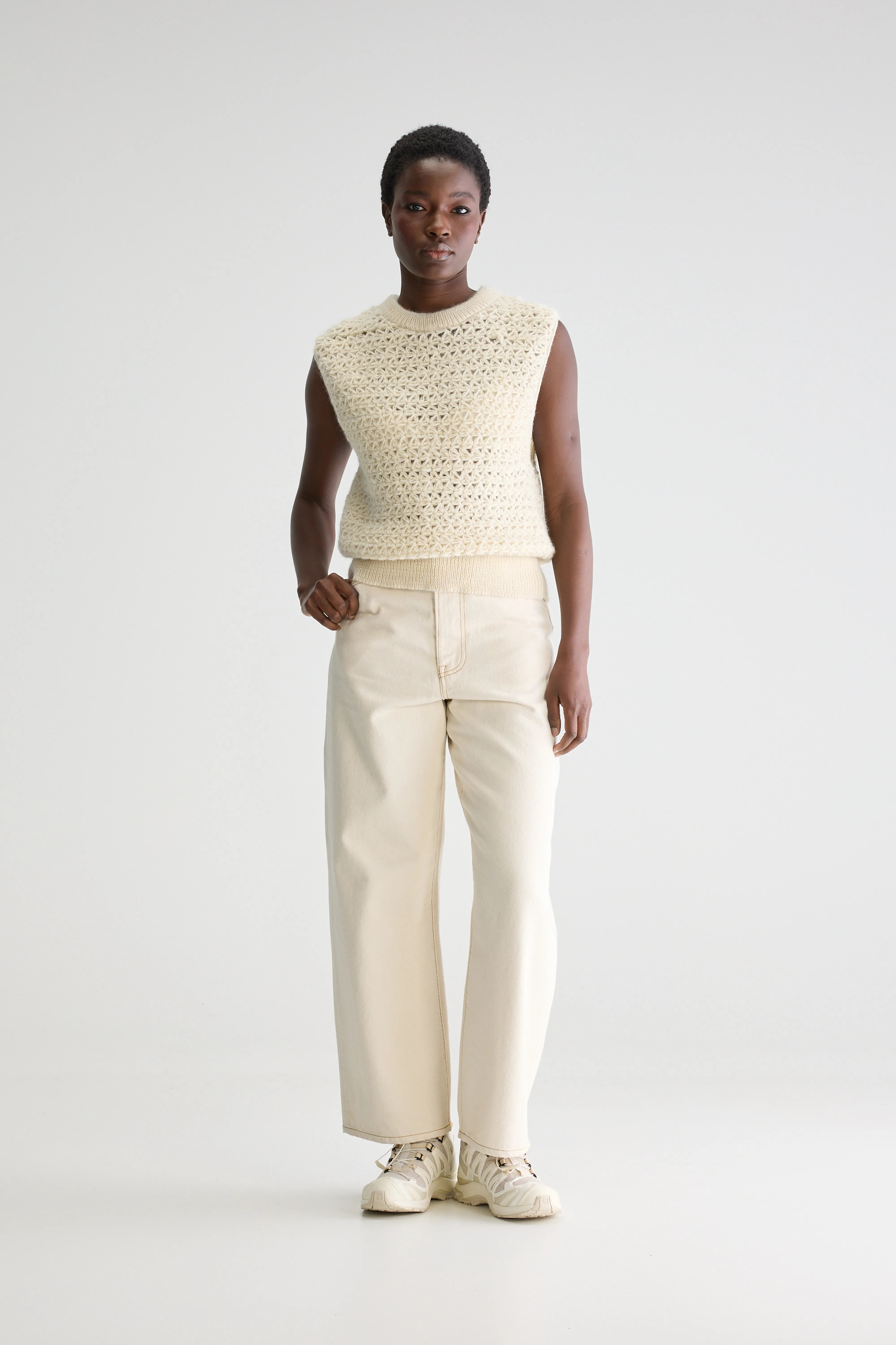 Moony gebreide tanktop (251 / W / TOFU)
