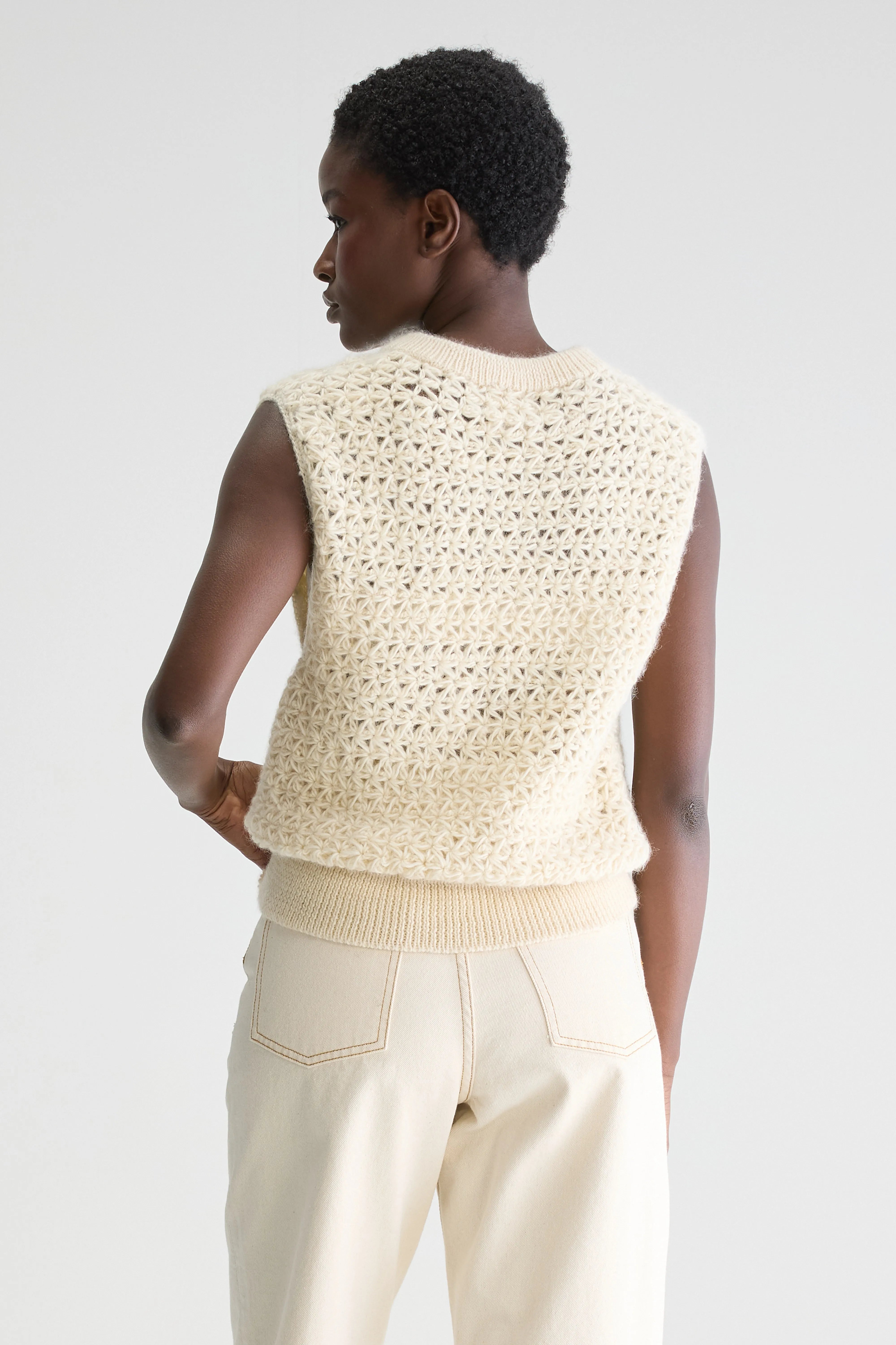 Moony gebreide tanktop (251 / W / TOFU)