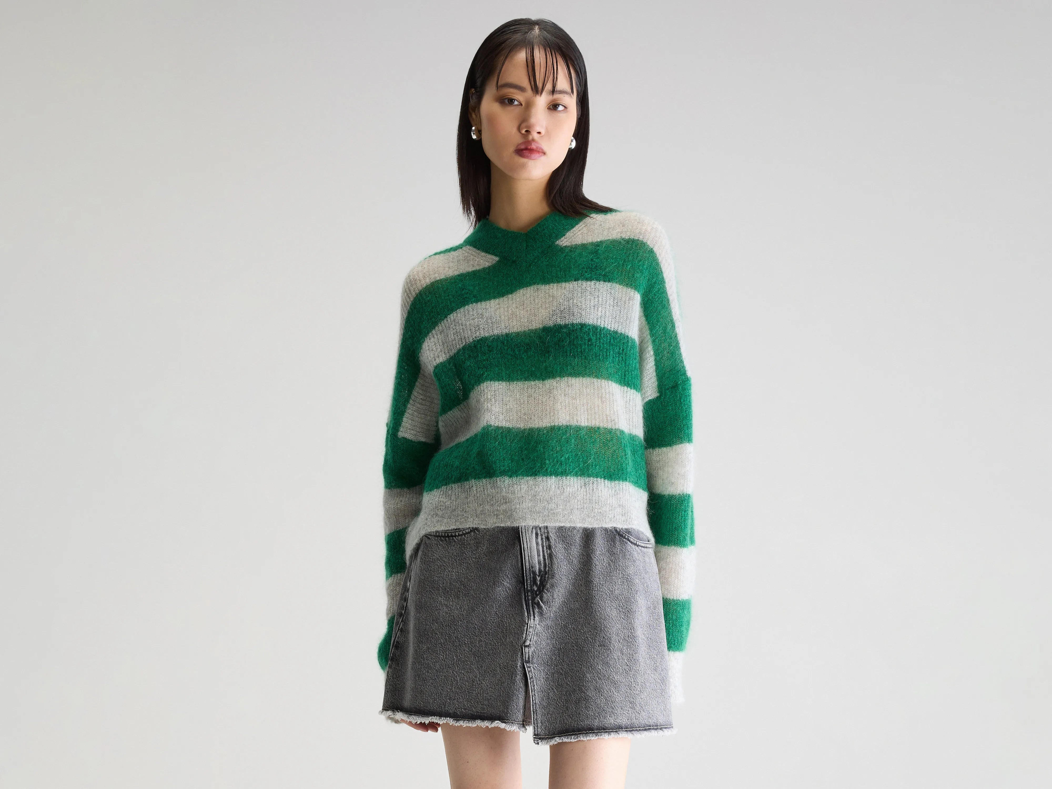Pull col V Arcy (251 / W / STRIPE A)