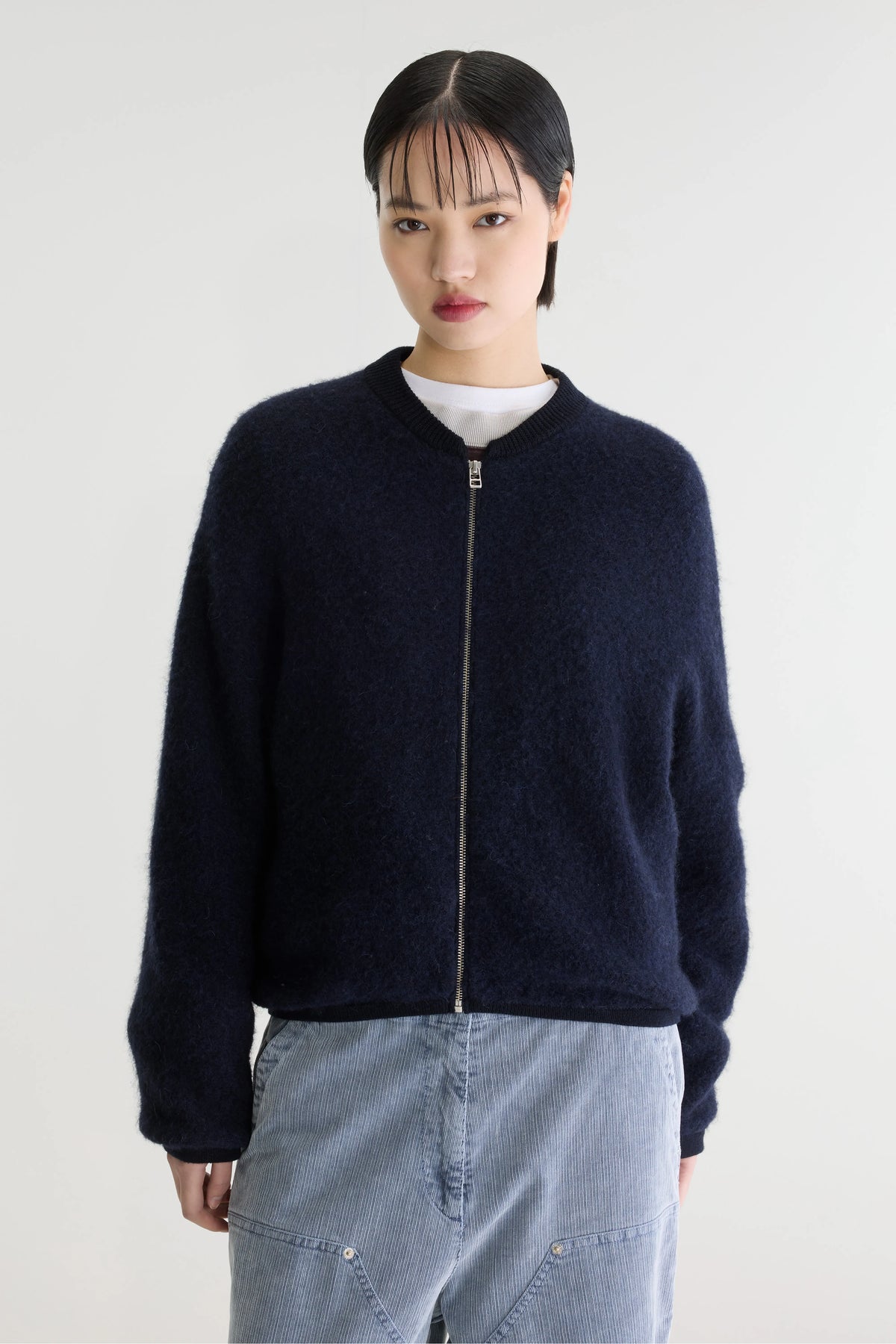 Cardigan Zippé Asedi - Navy Pour Femme | Bellerose