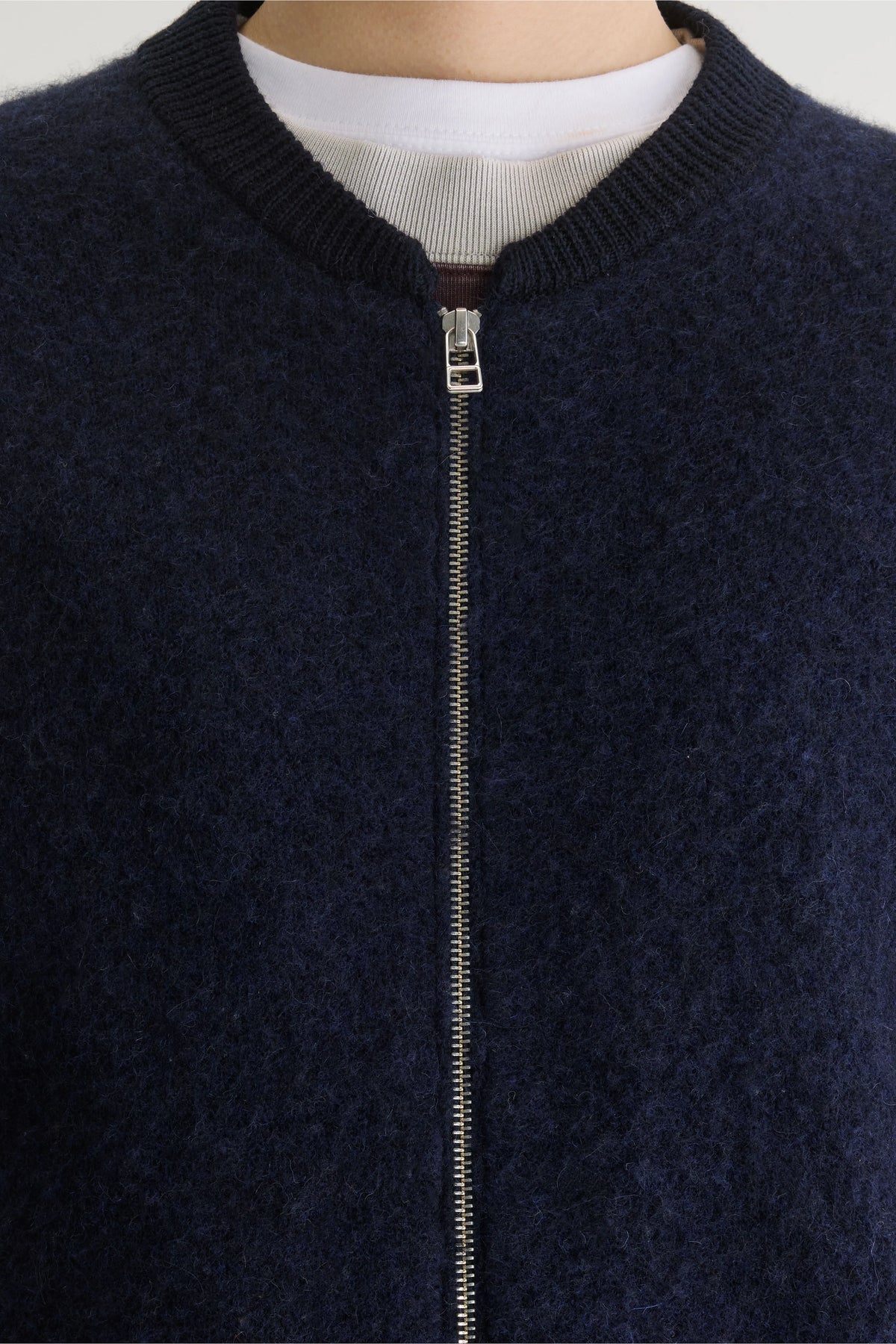 Asedi zip-up cardigan (252 / W / NAVY)