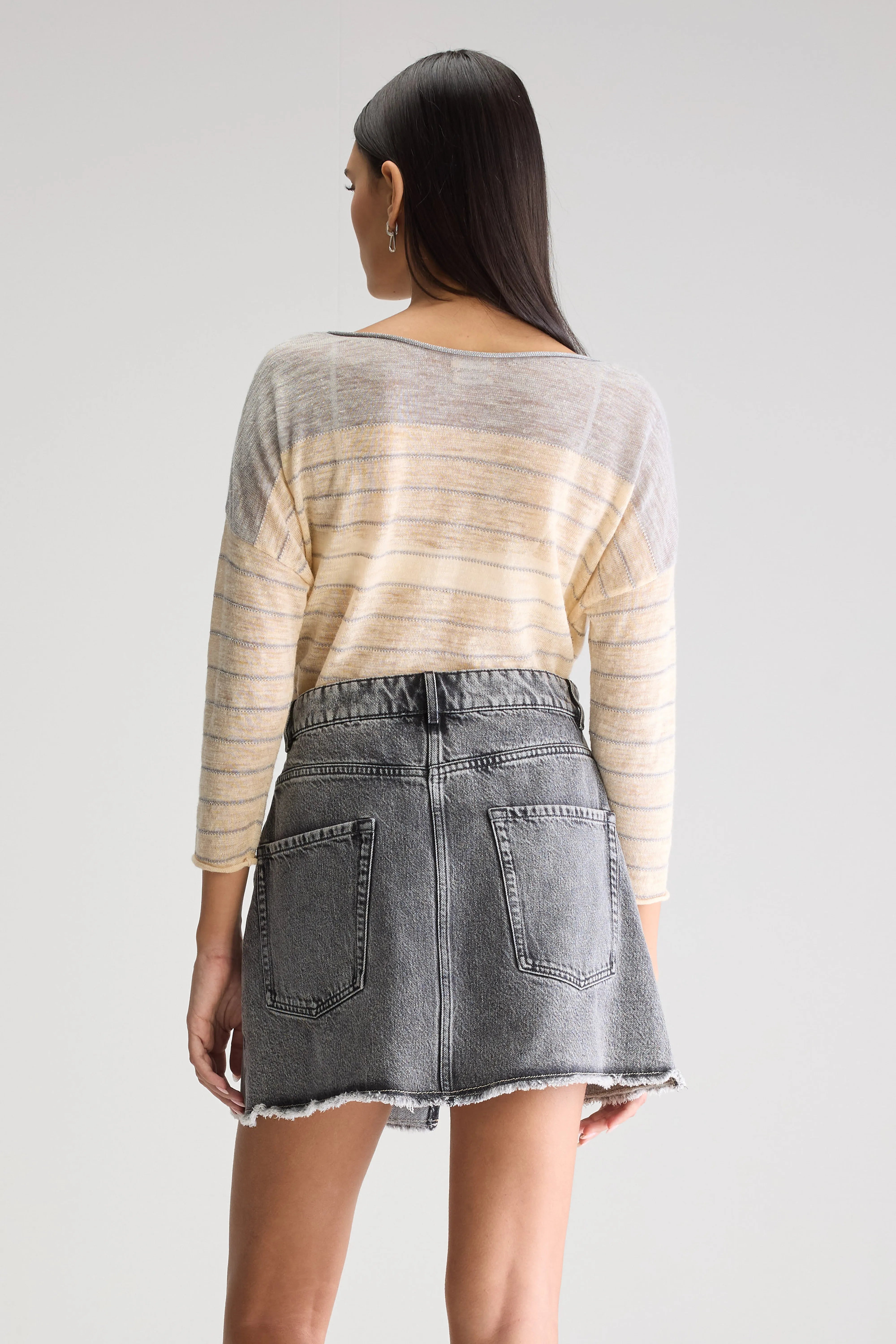Neep trui met boothals (251 / W / STRIPE A)