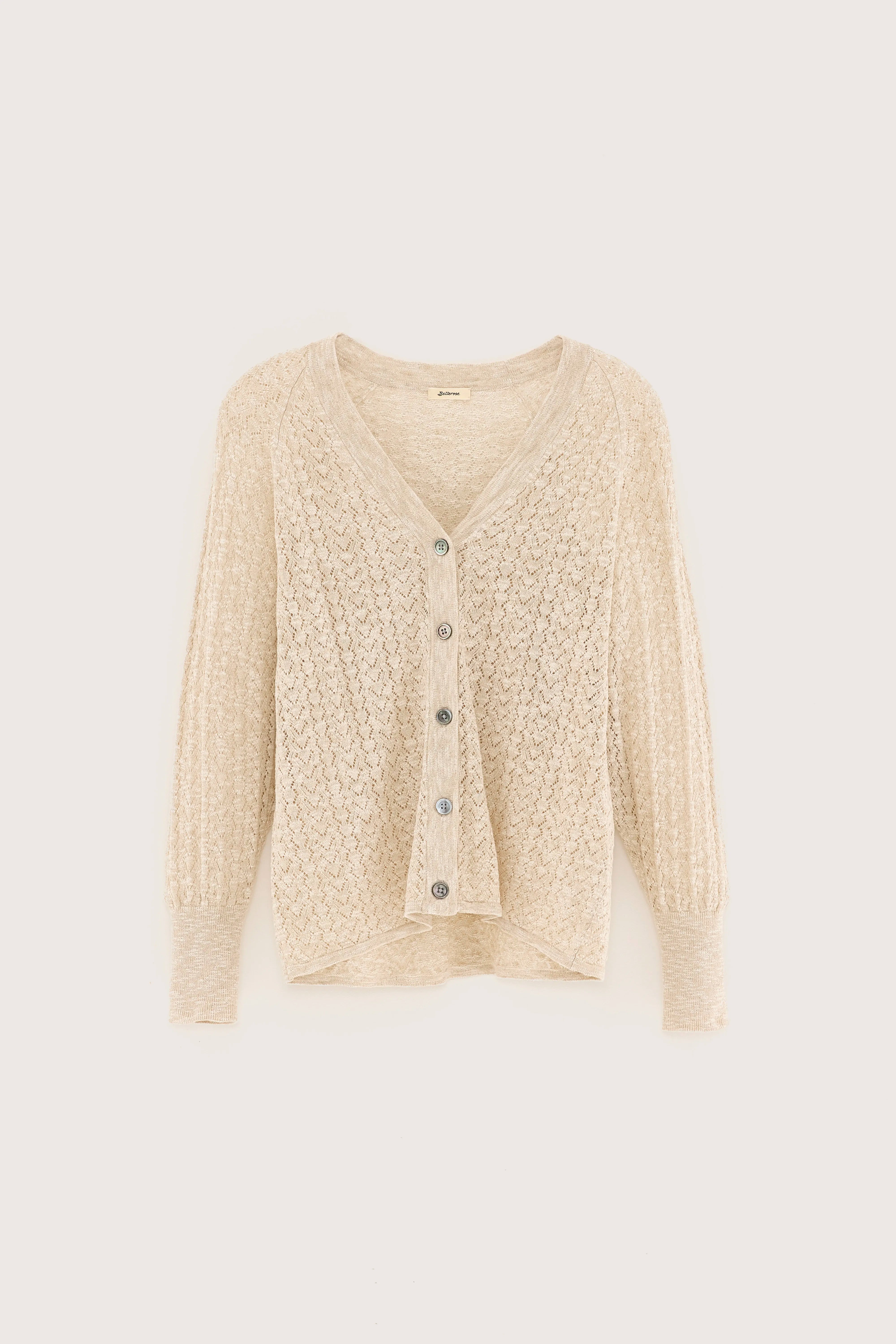 Attin v-neck cardigan (251 / W / BEIGE MELANGE)