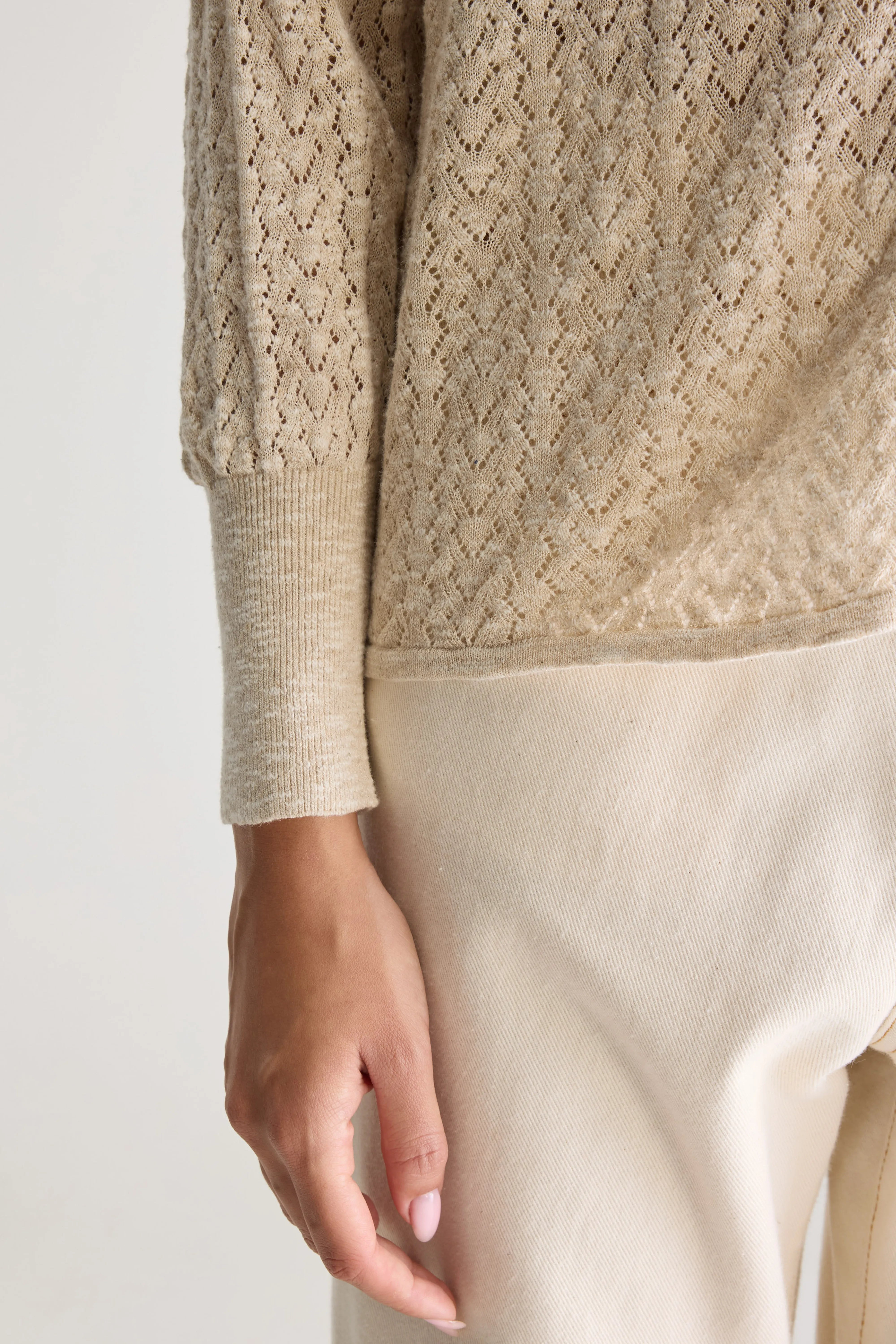 Attin v-neck cardigan (251 / W / BEIGE MELANGE)