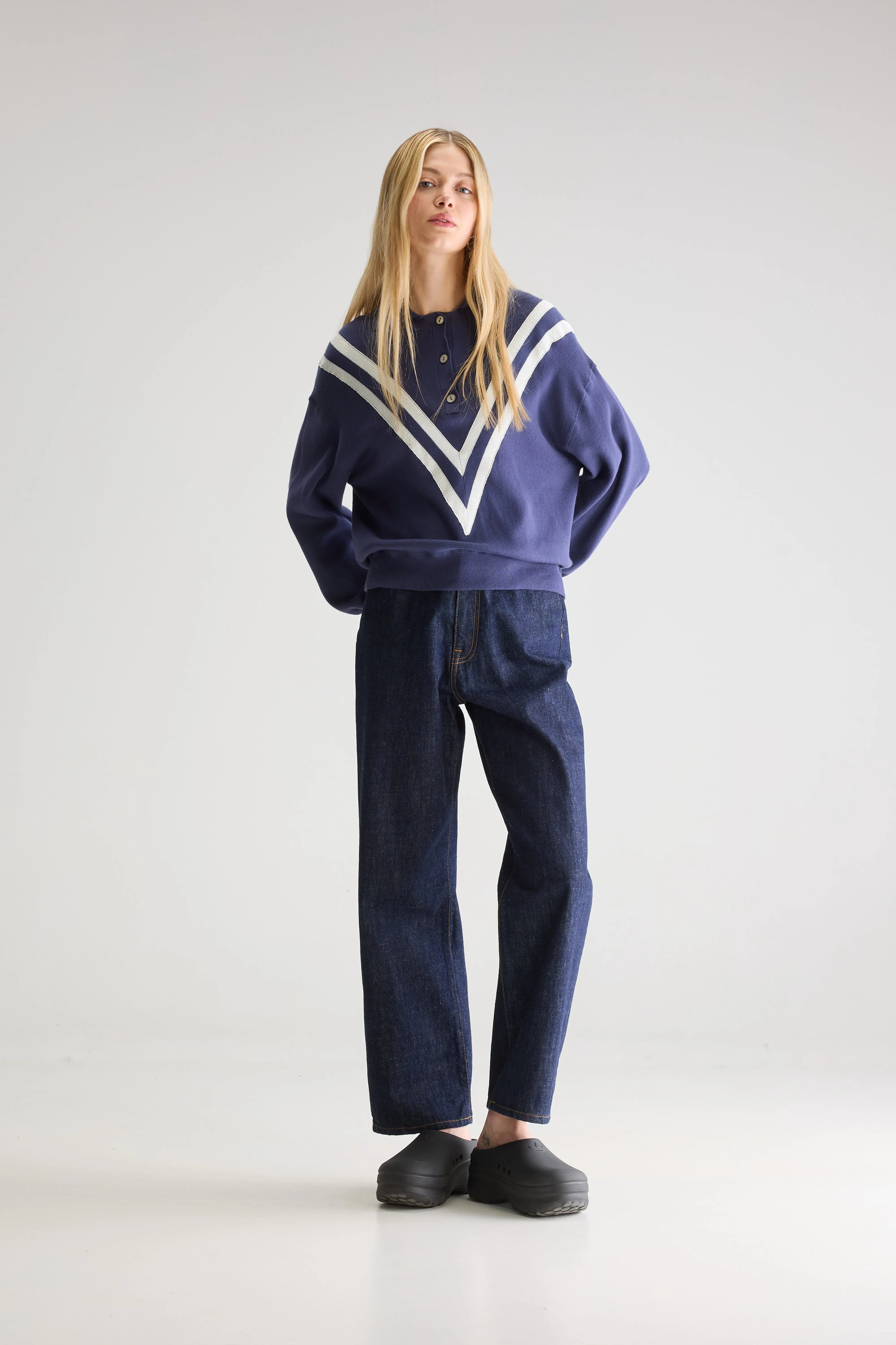 Pull col polo Angvel (251 / W / BLUE NIGHTS)