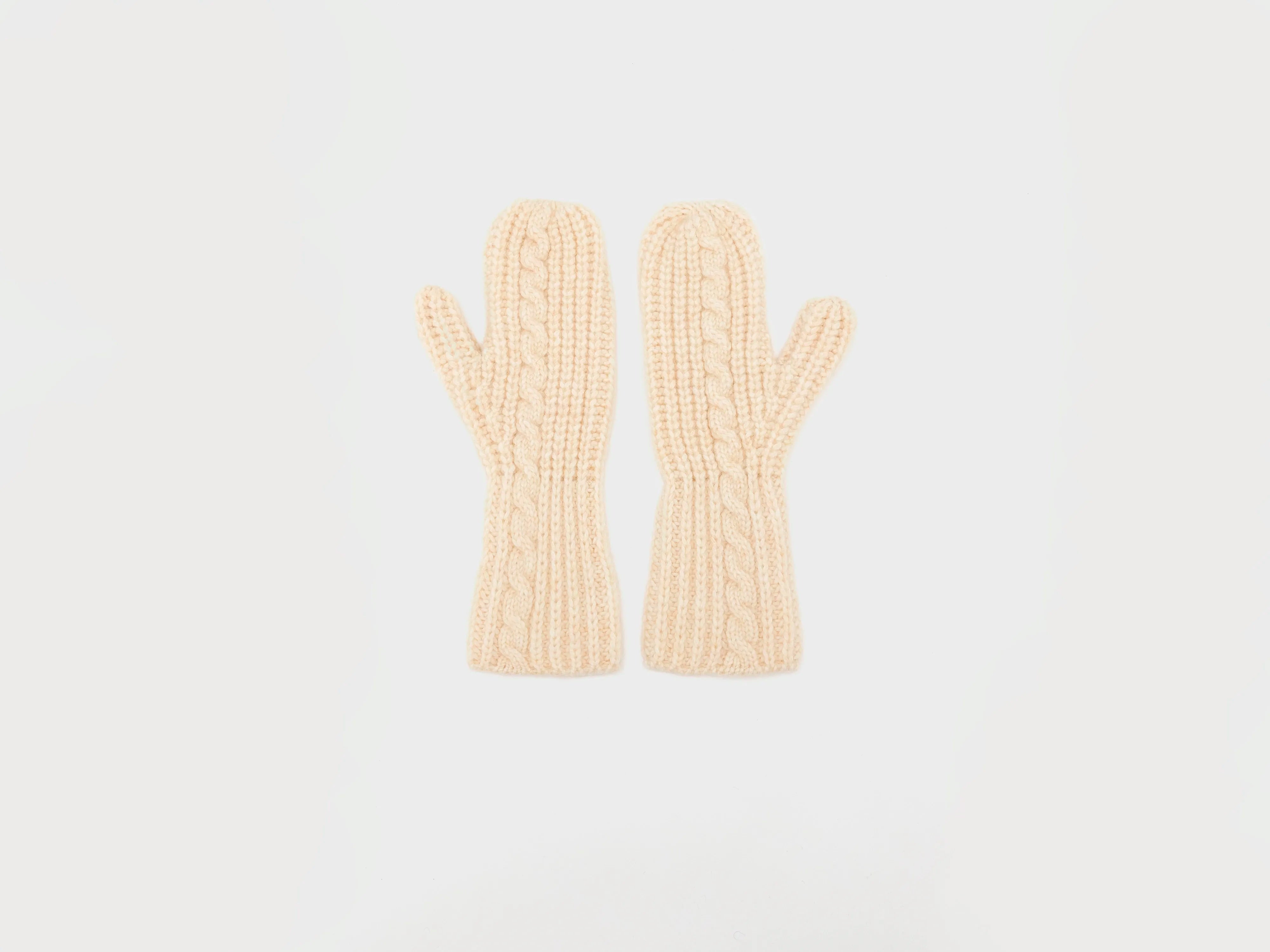 Dicaim knitted mittens (252 / W / IVORY)