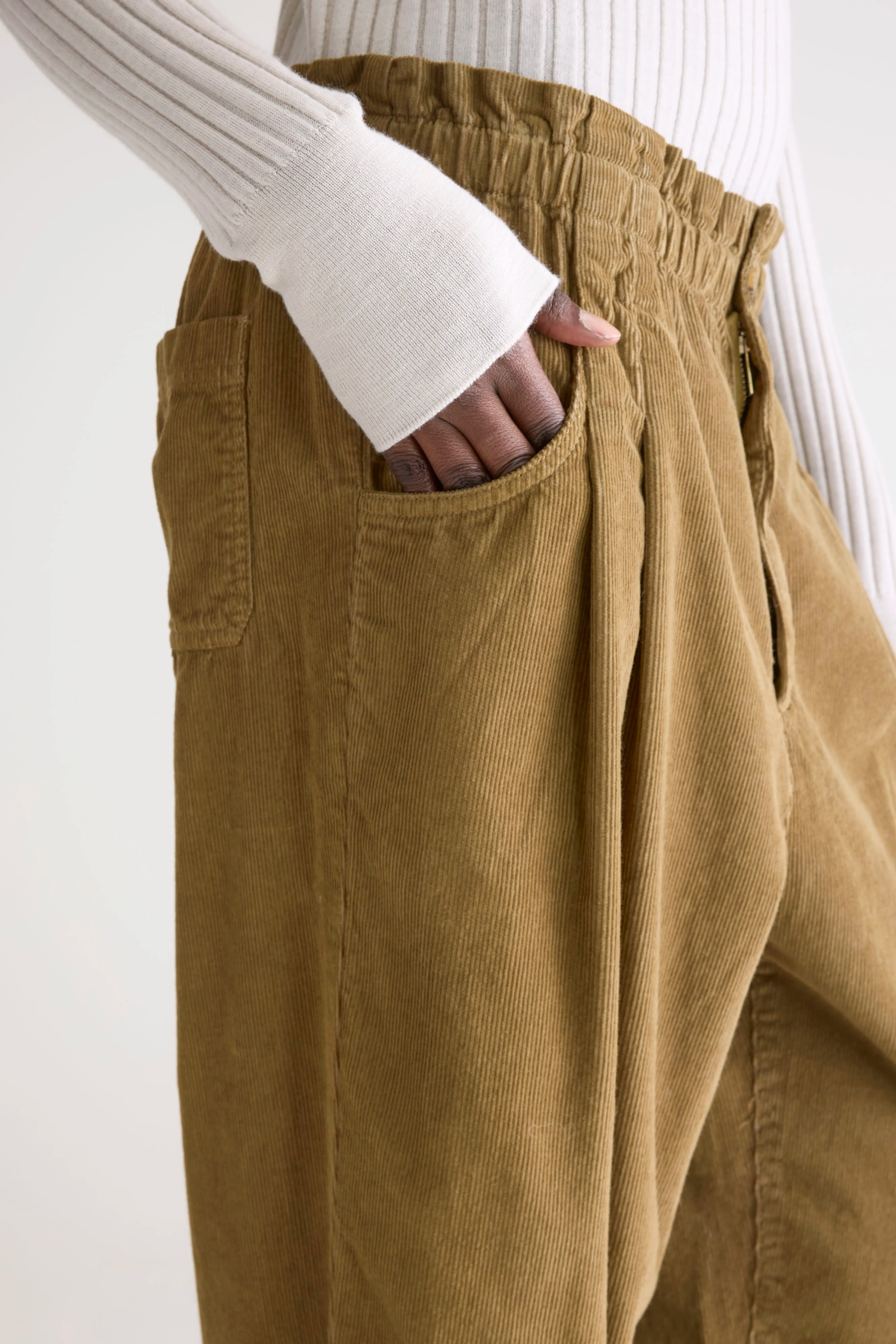 Pantalon paperbag Winona (252 / W / TABAC)