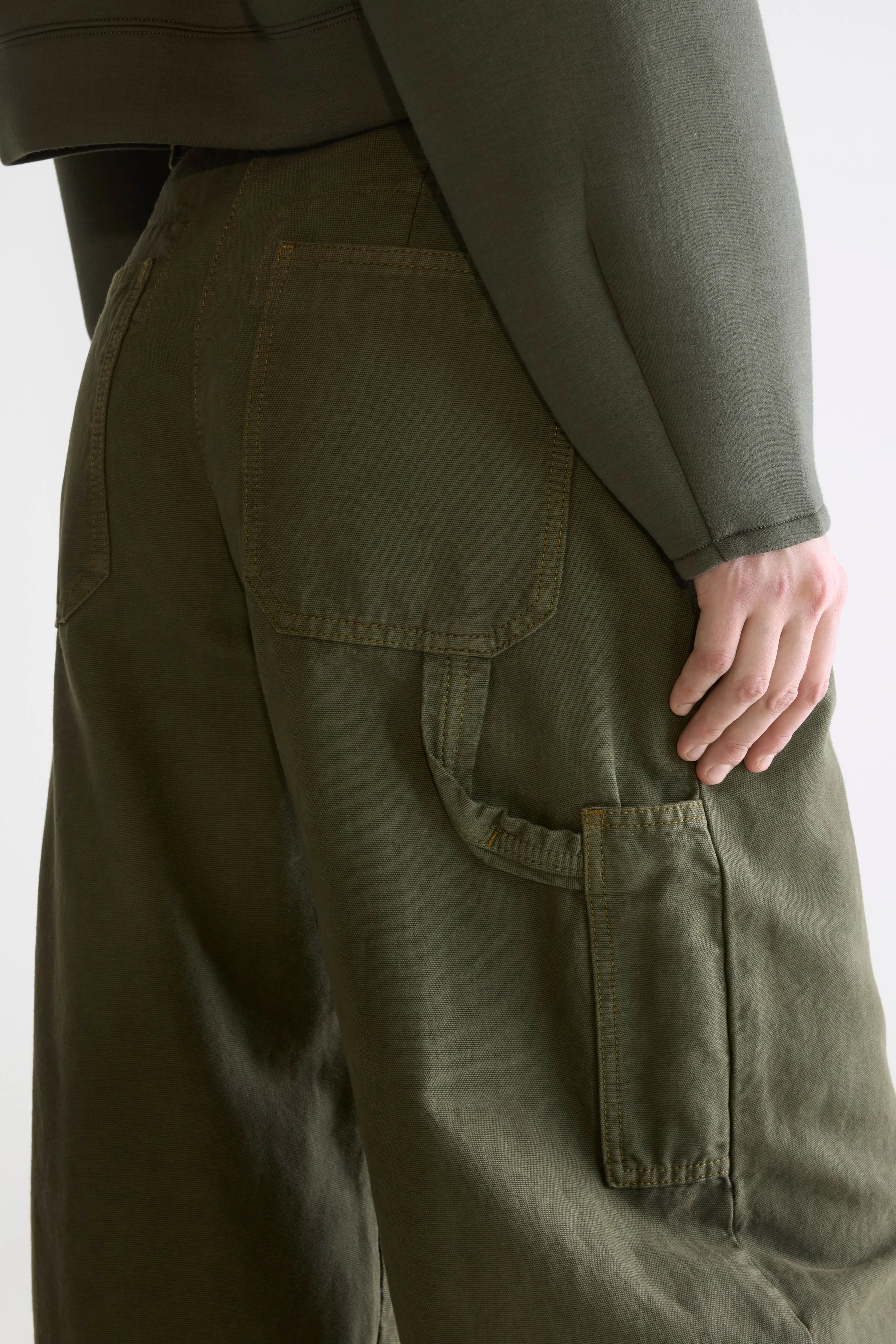 Piazza relaxed trousers (252 / W / OLIVE)