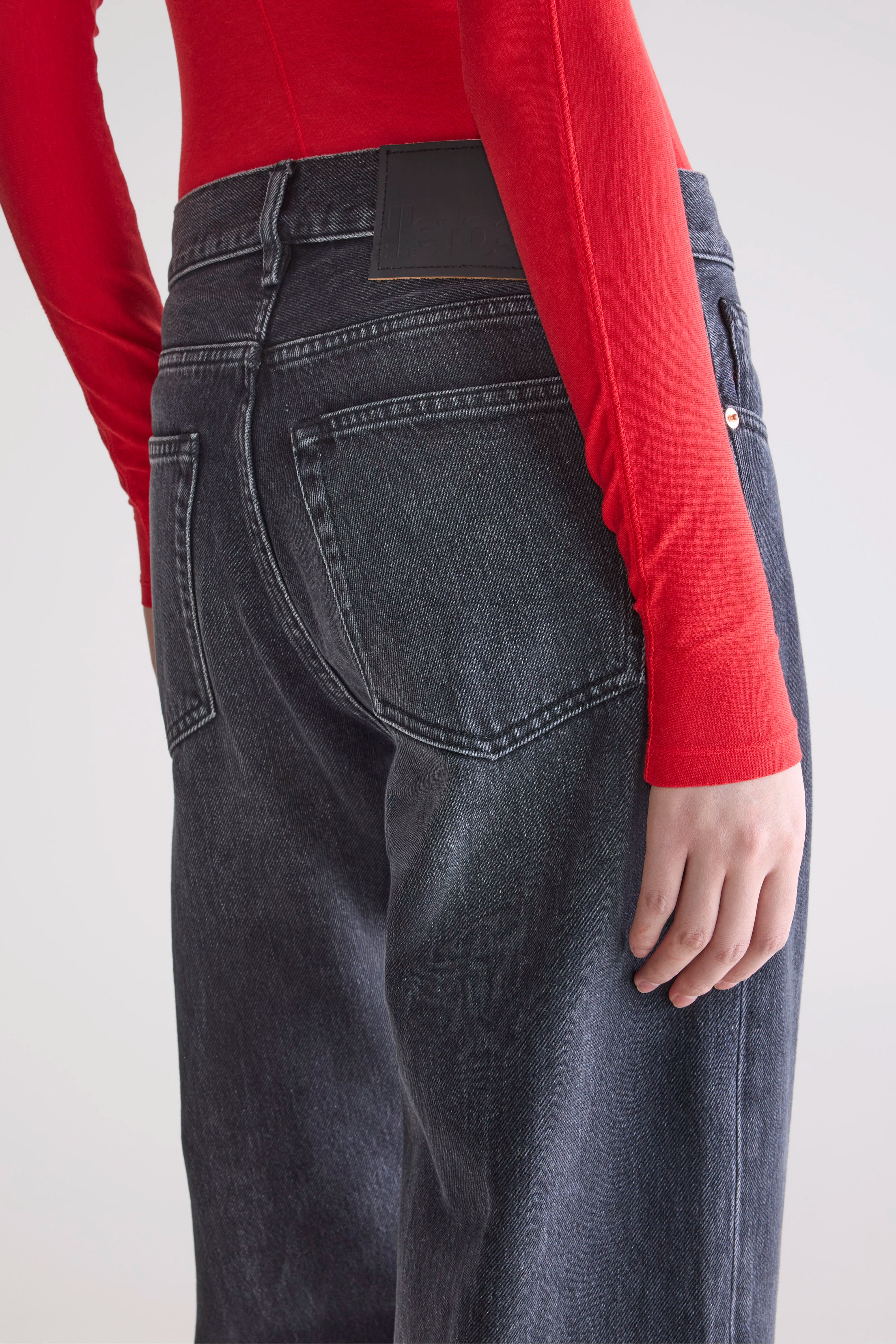 Denim N. 97 wijde jeans (252 / W / USED BLACK)