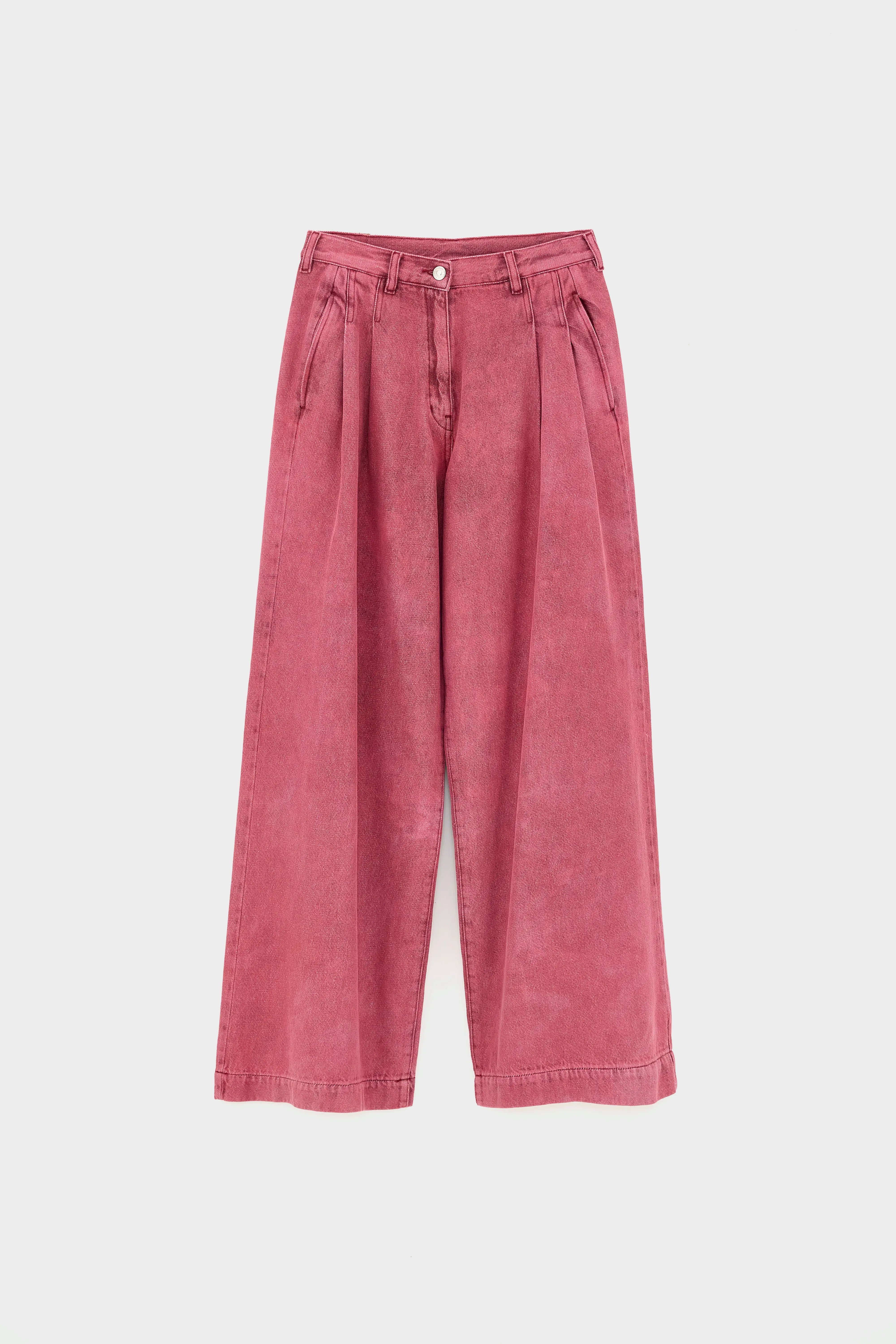 Denim N. 74 super wijde jeans (252 / W / WINE STONE)