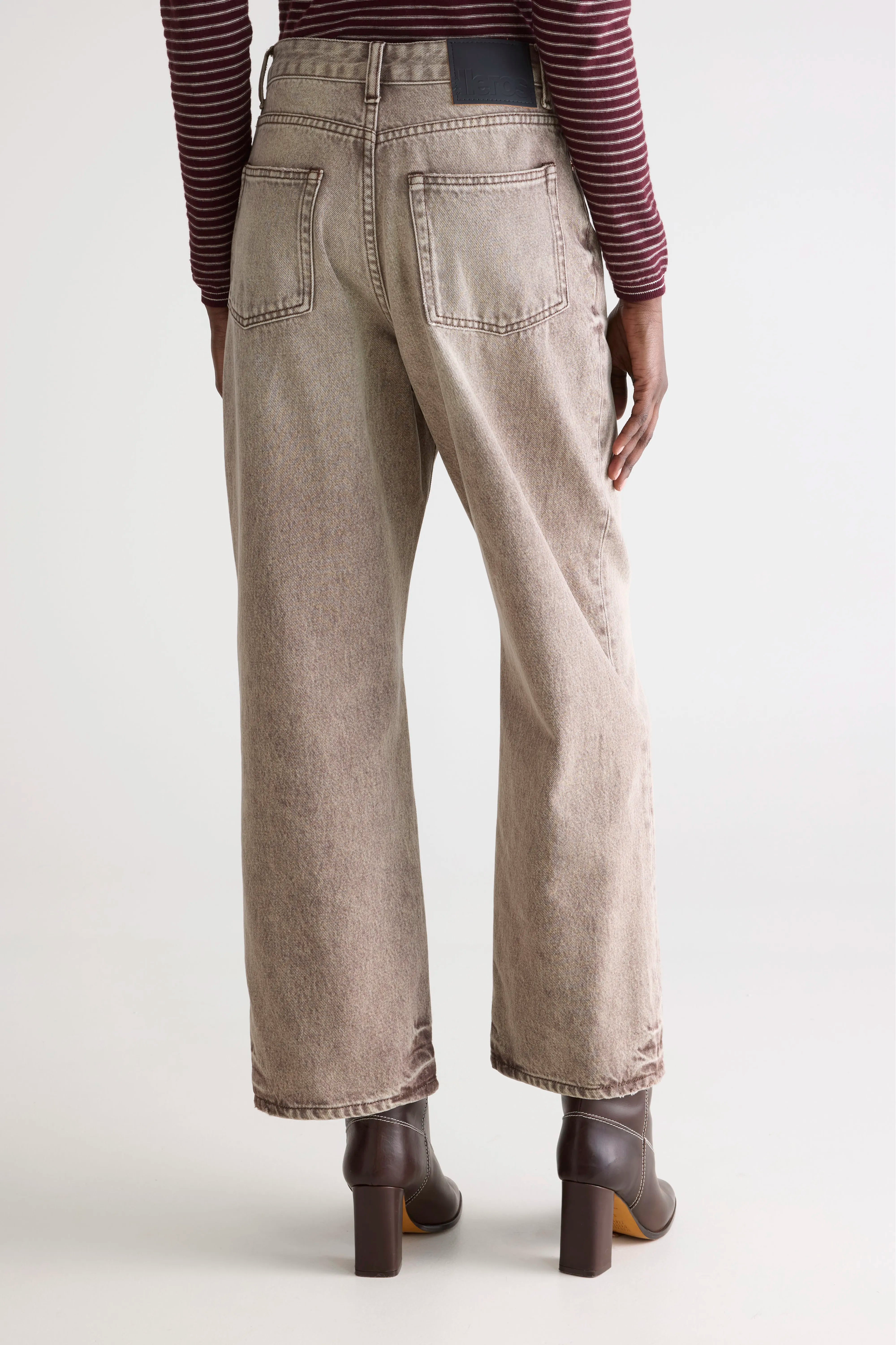 Denim N. 61 wijde jeans (252 / W / BROWN SNOW)