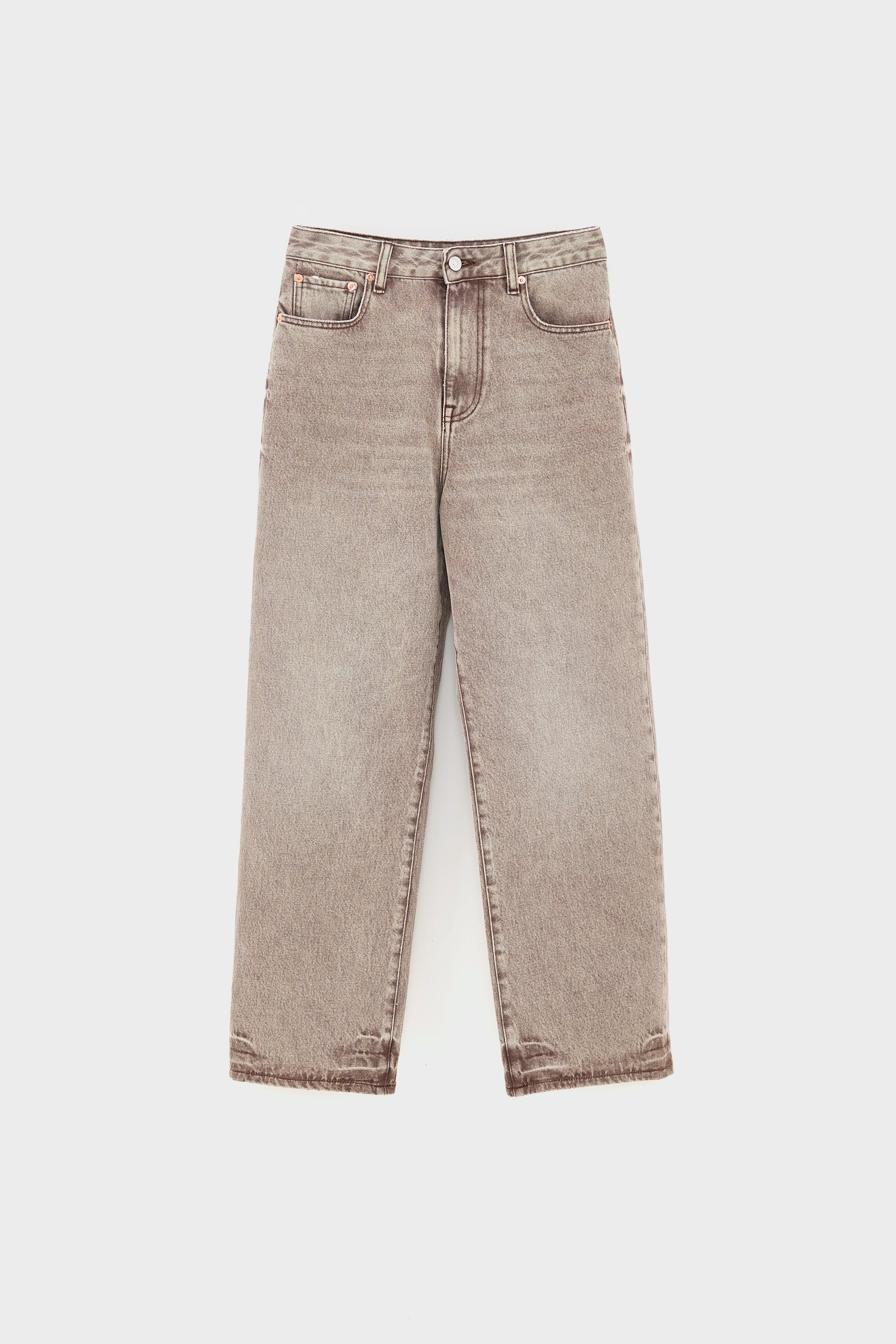 Denim N. 61 wijde jeans (252 / W / BROWN SNOW)