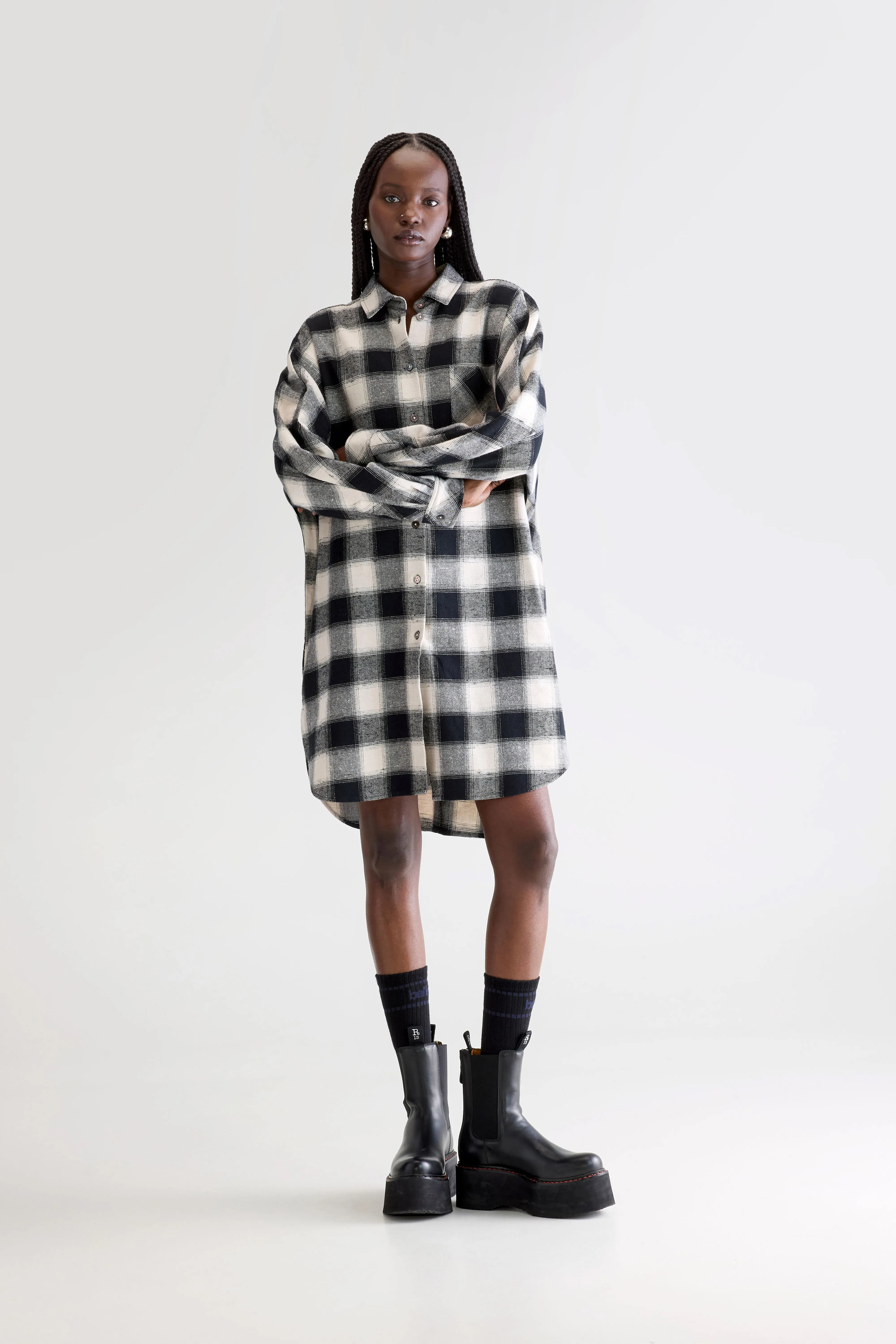 Janet shirt dress (252 / W / CHECK A)