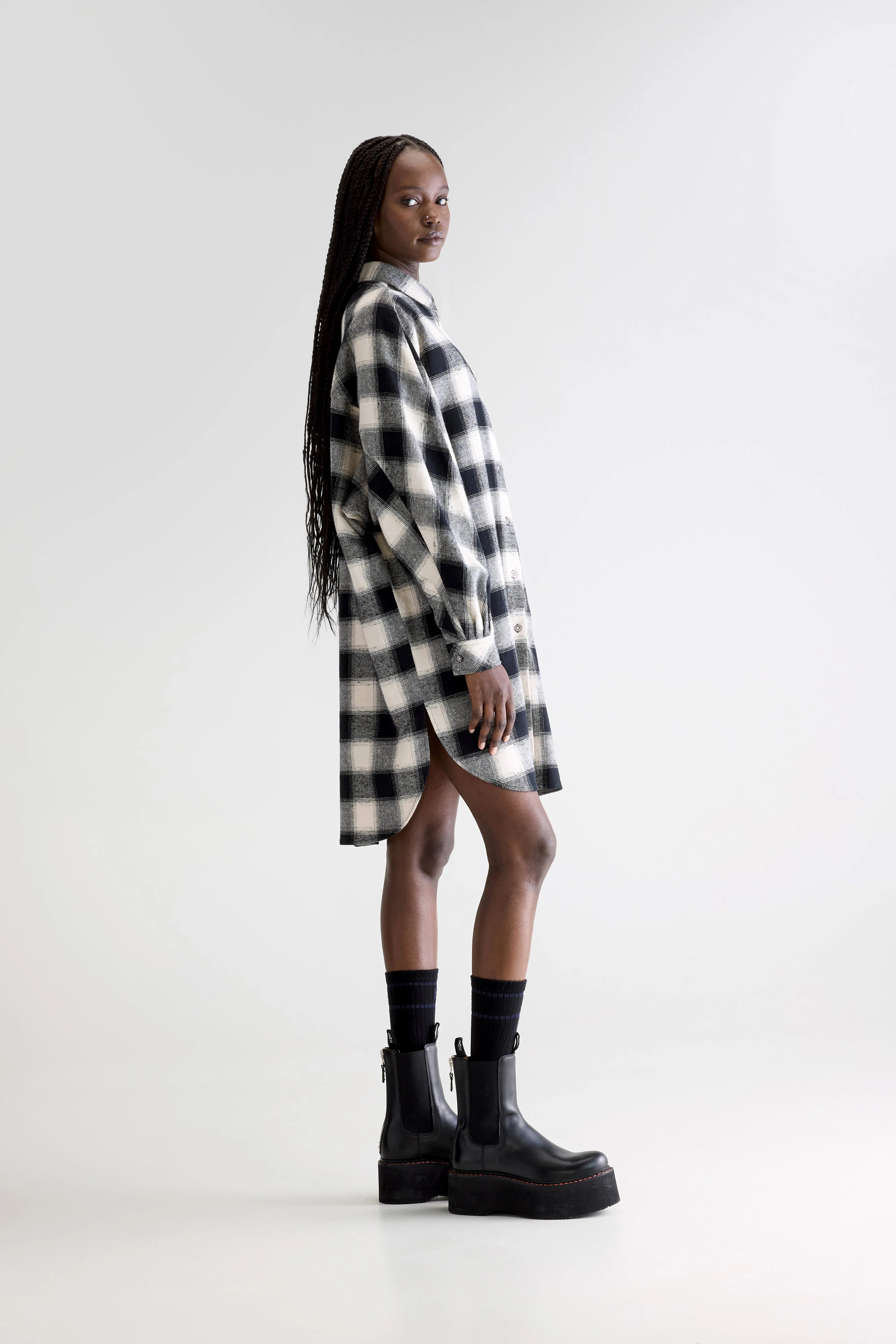 Janet shirt dress (252 / W / CHECK A)