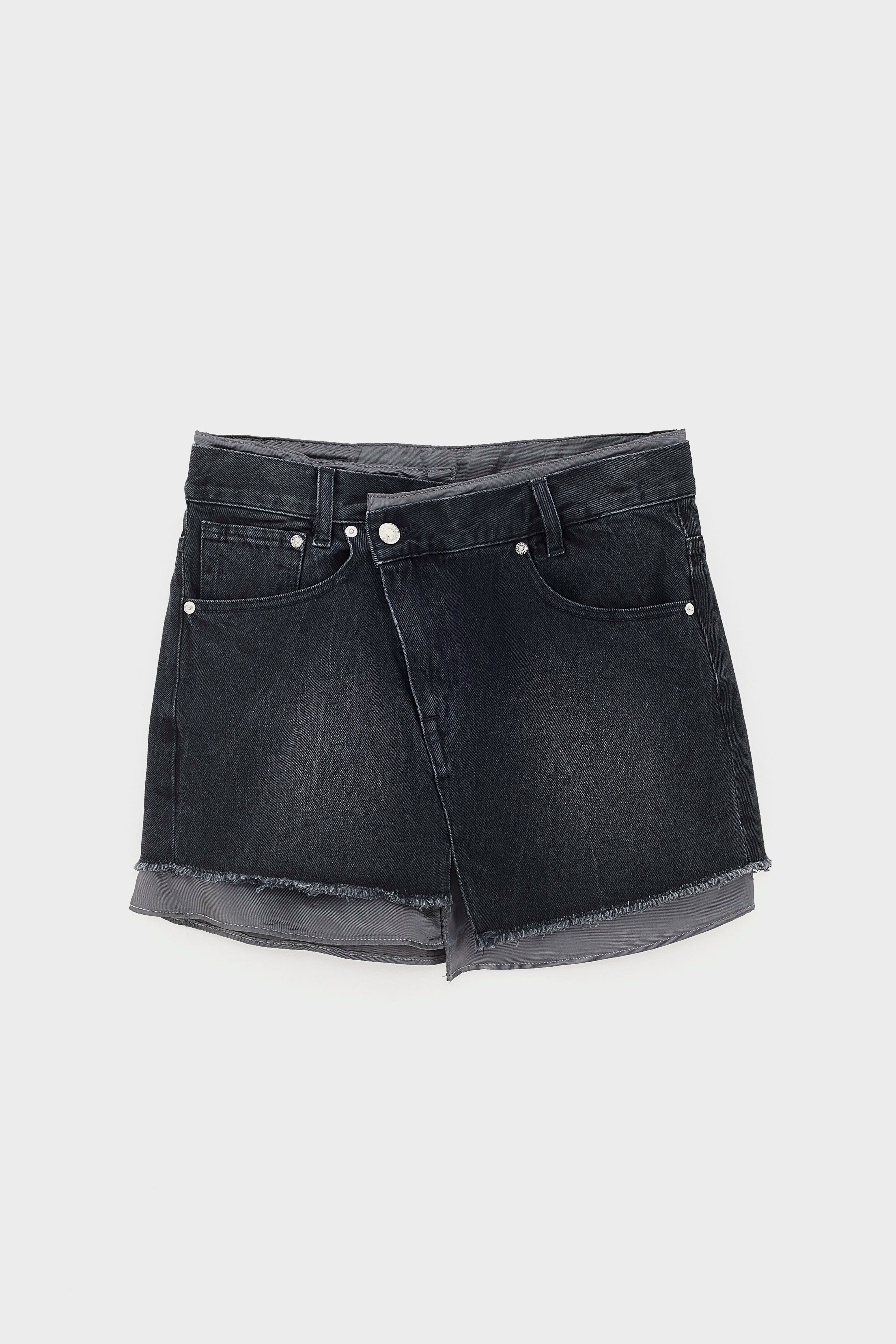 Prissy zwarte denim minirok (252 / W / USED BLACK)