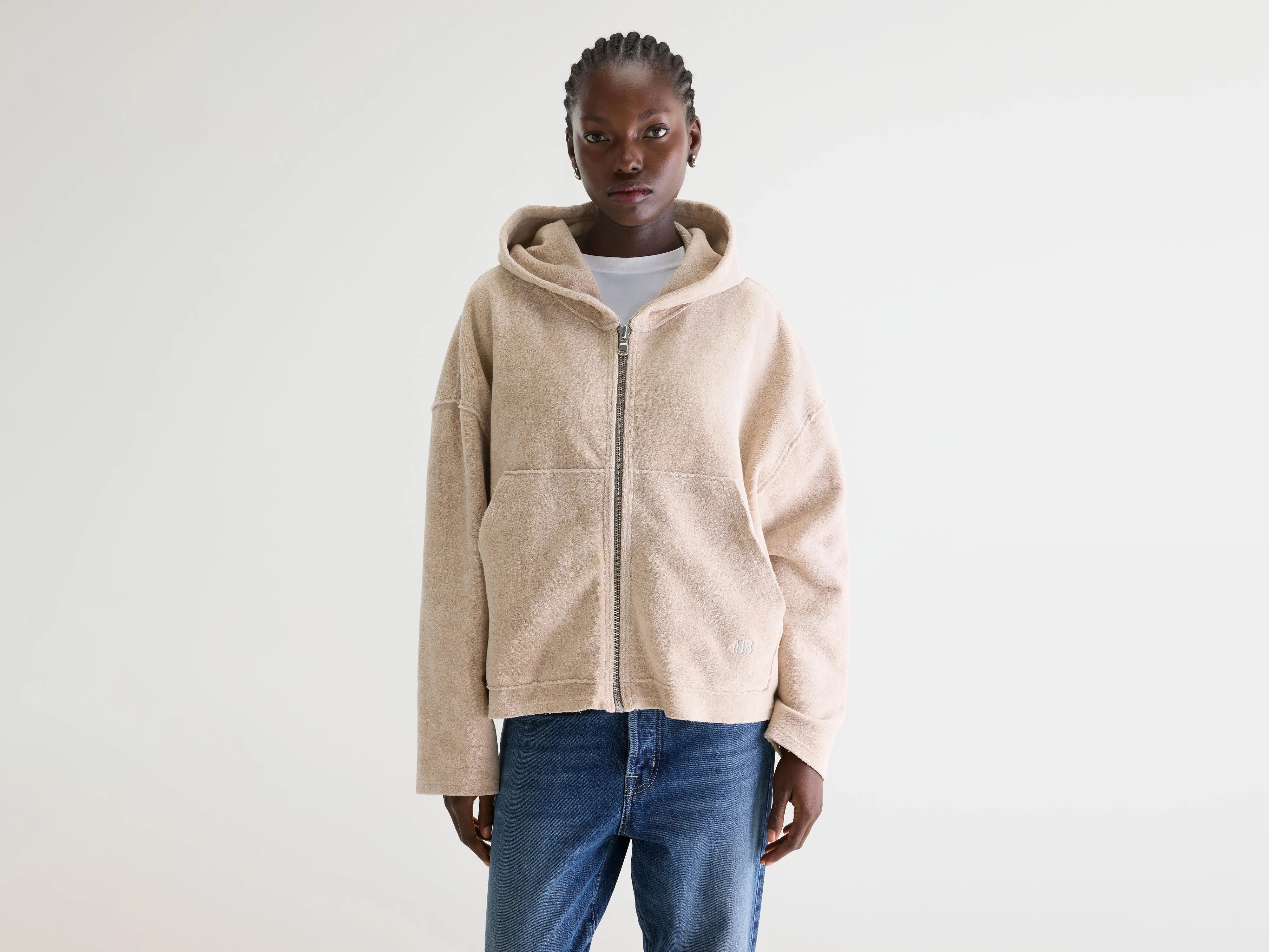 Fannel hoodie (252 / W / STONE)