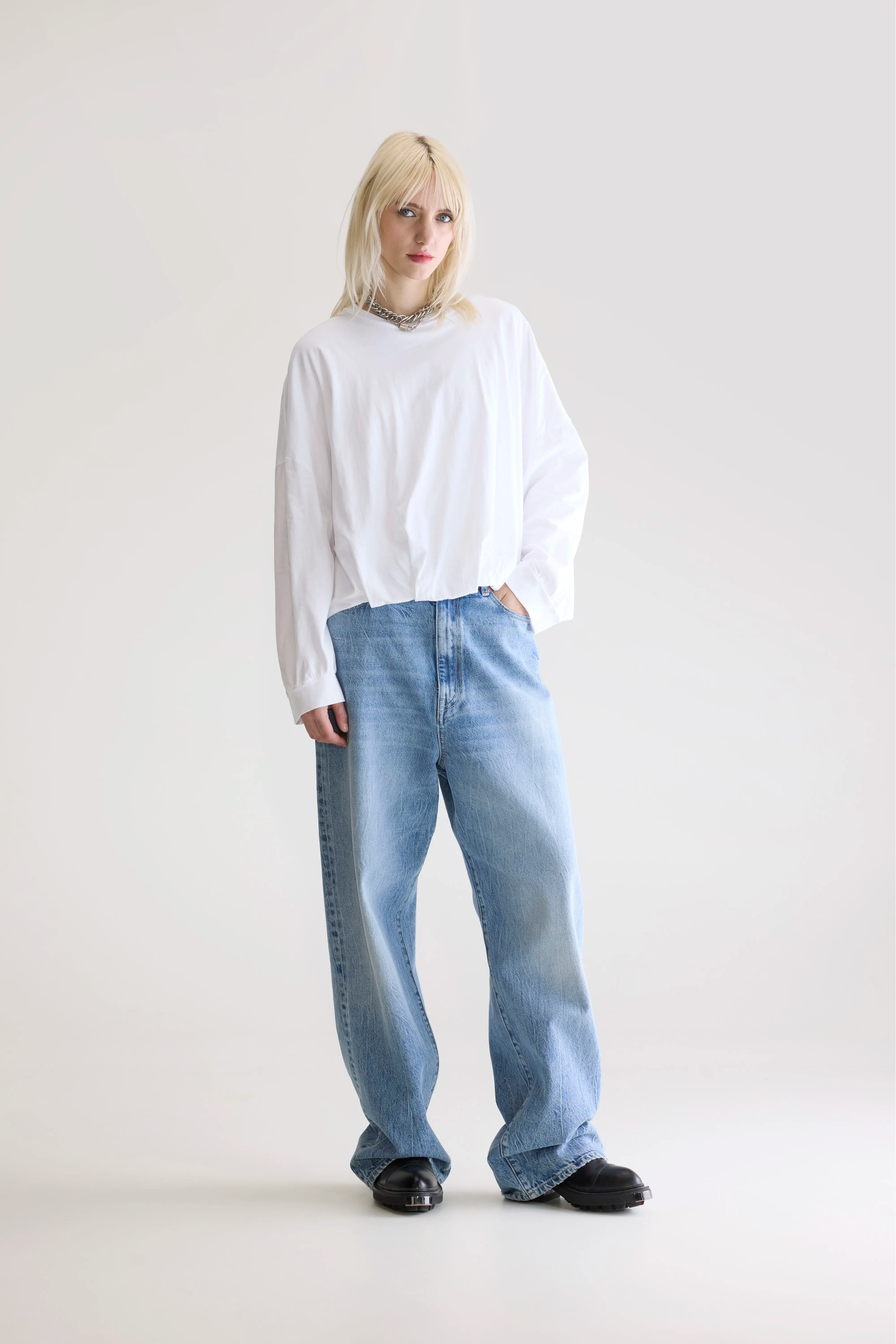 Flam t-shirt met lange mouwen (252 / W / WHITE)