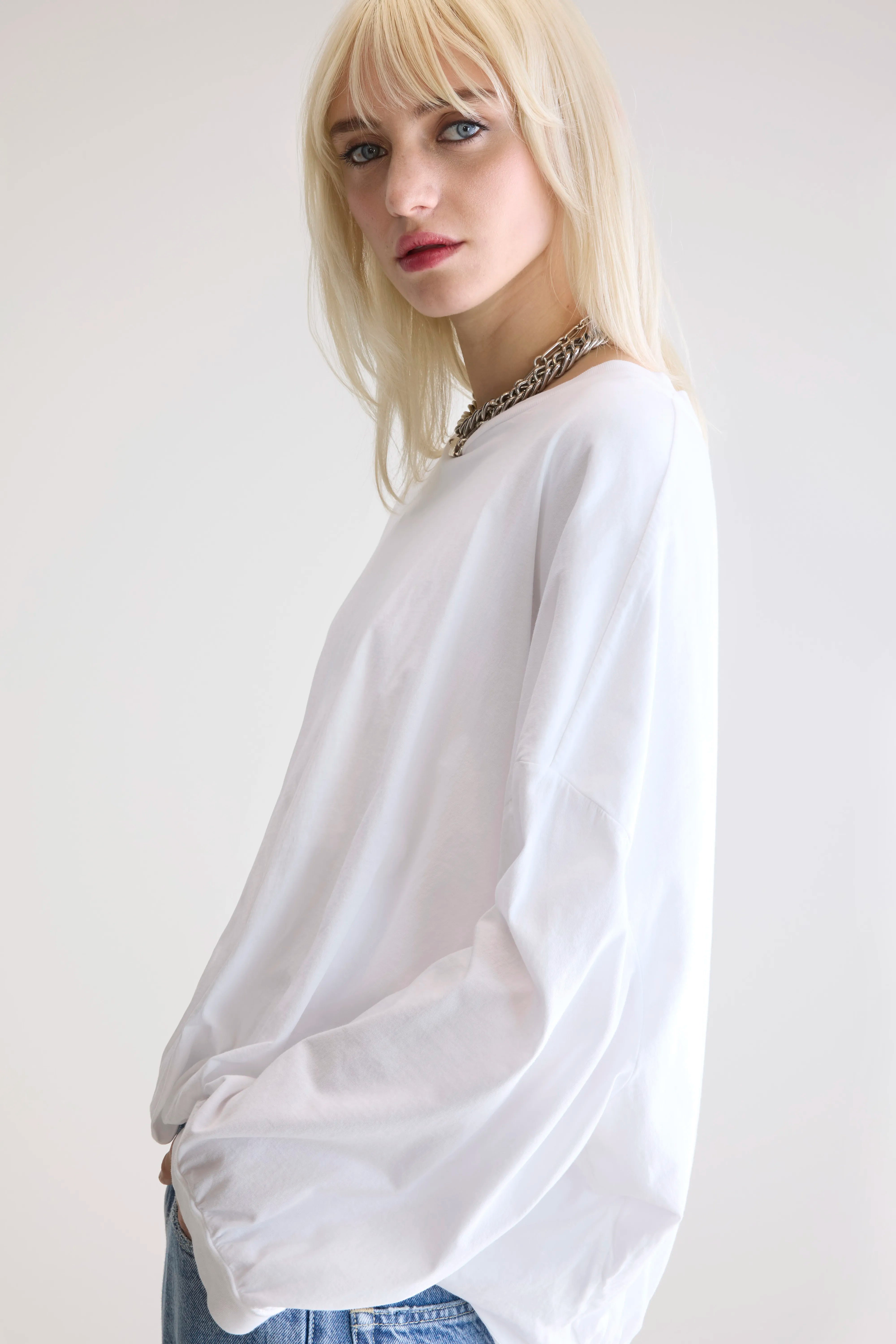 Flam t-shirt met lange mouwen (252 / W / WHITE)