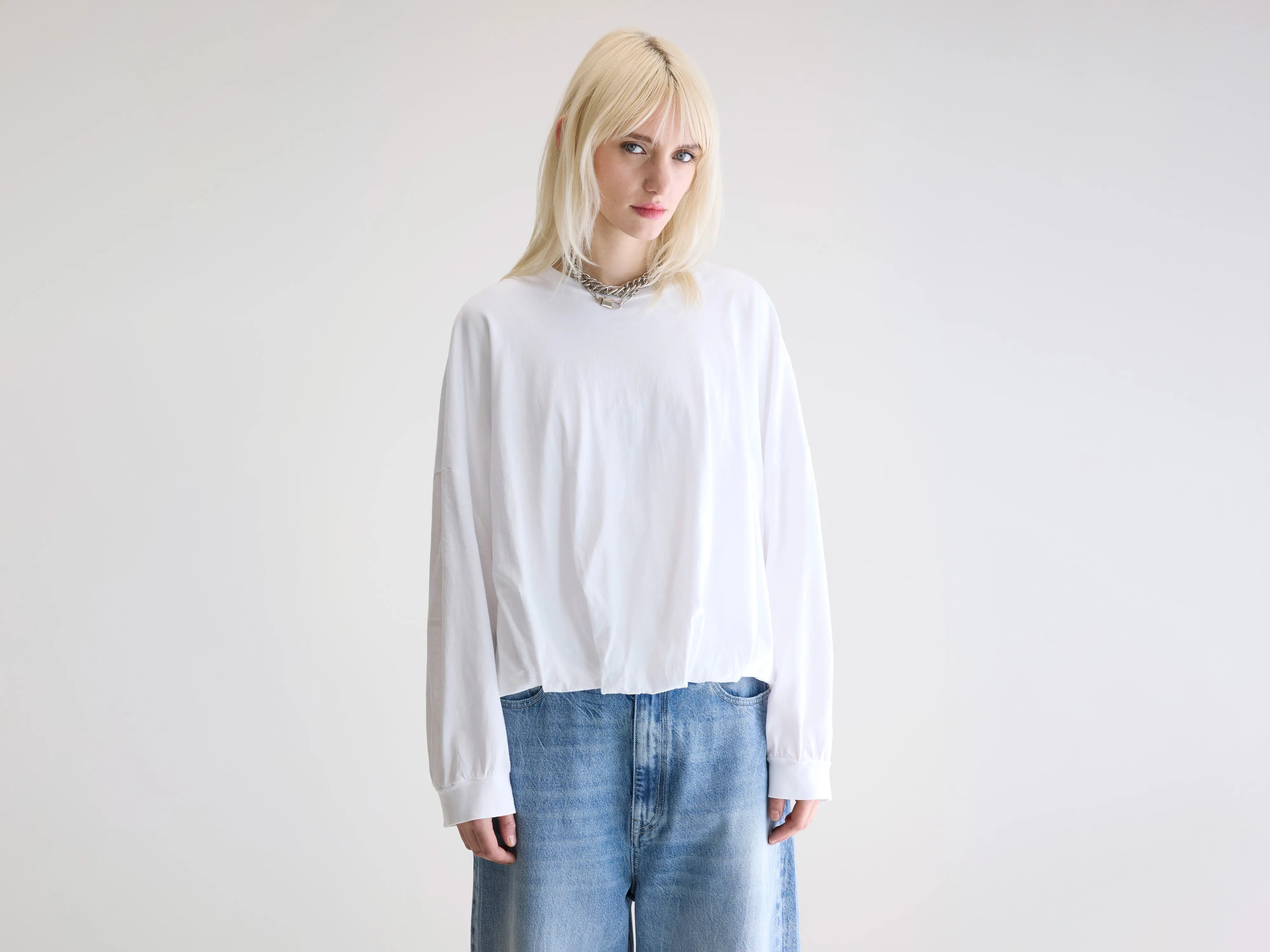 Flam t-shirt met lange mouwen (252 / W / WHITE)