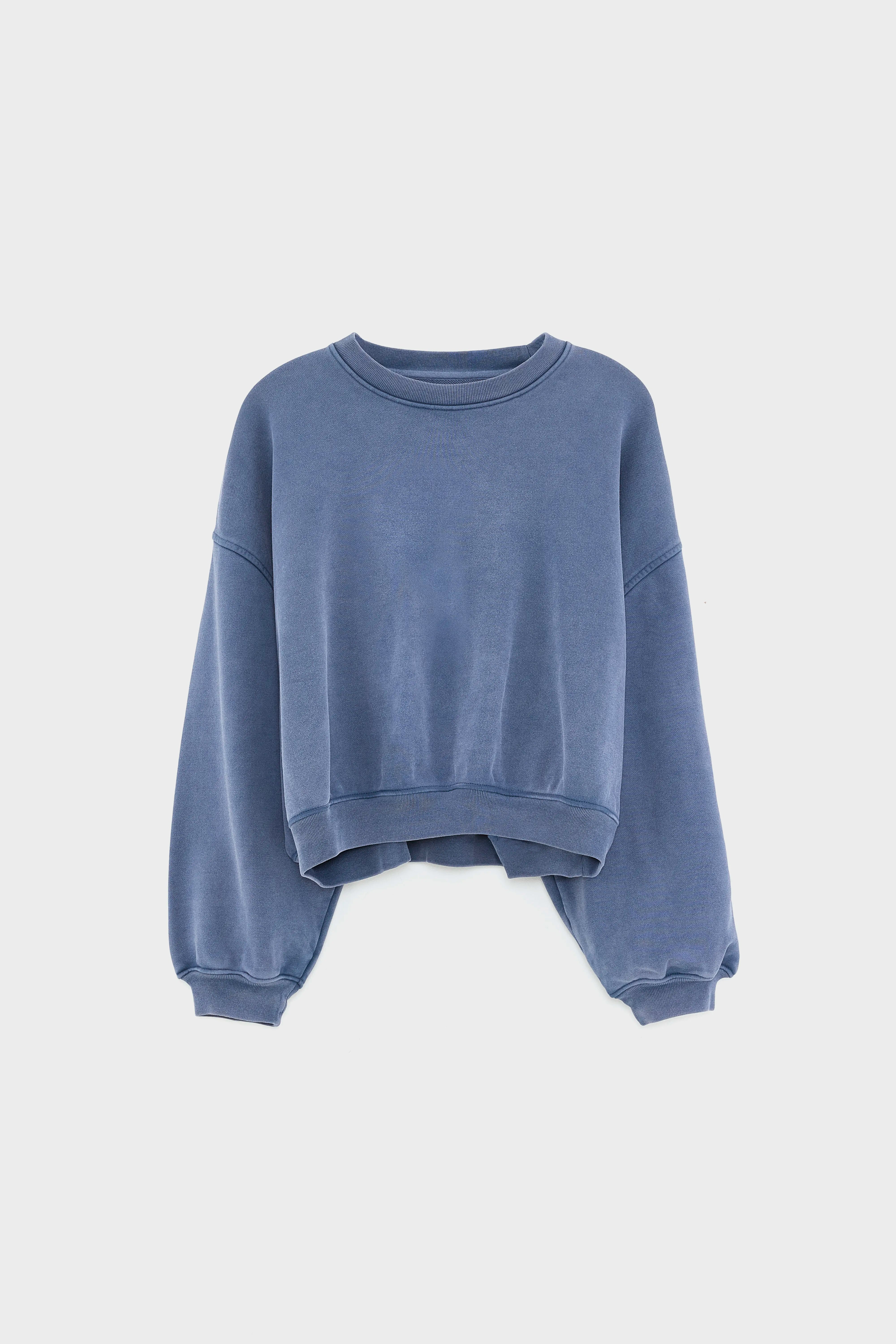 Fancy cropped crewneck sweatshirt (252 / W / BLUES)