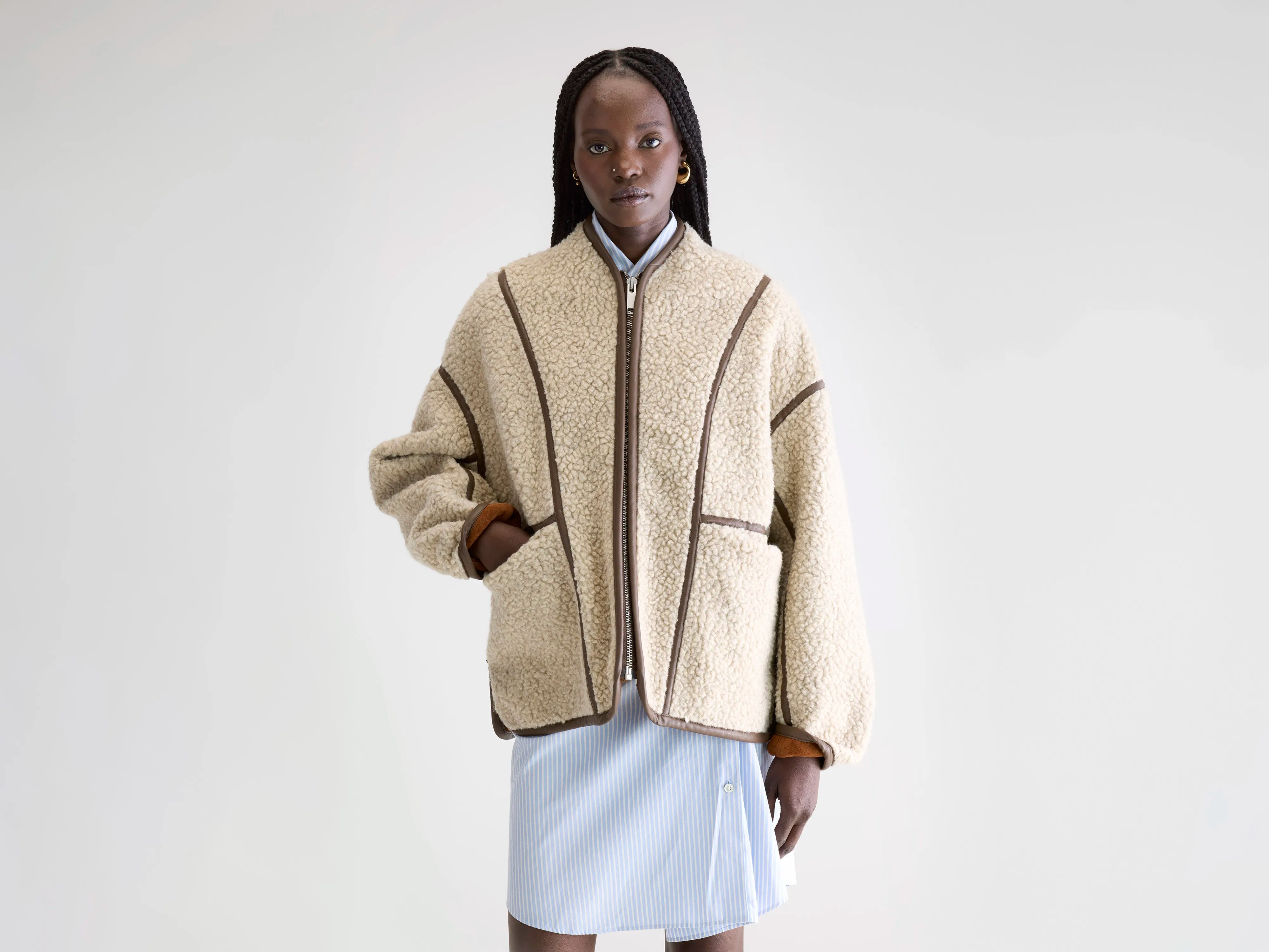 Jina sherpa jacket (252 / W / NATURAL)