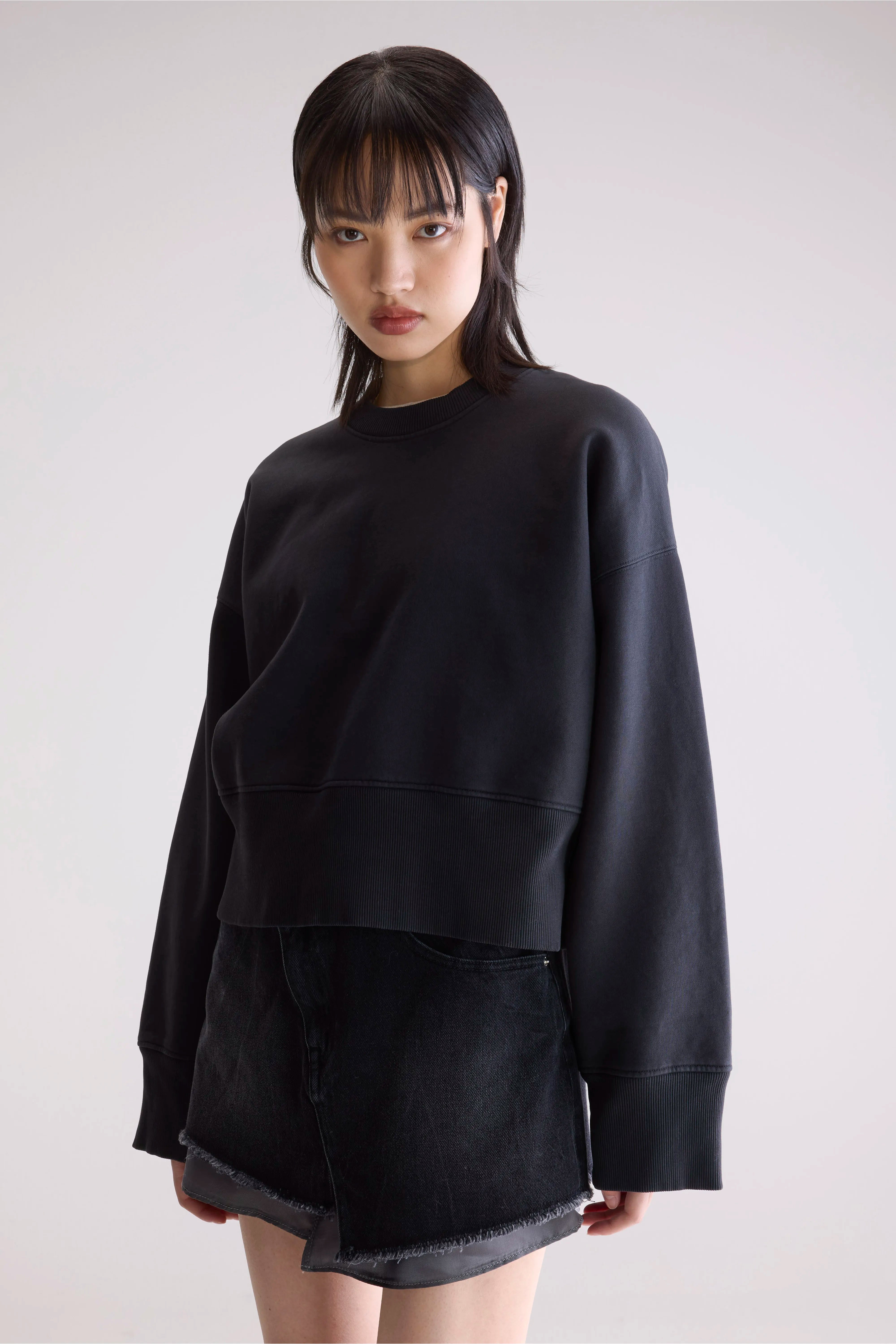 Slenni sweatshirt met ronde hals (252 / W / ACIER)