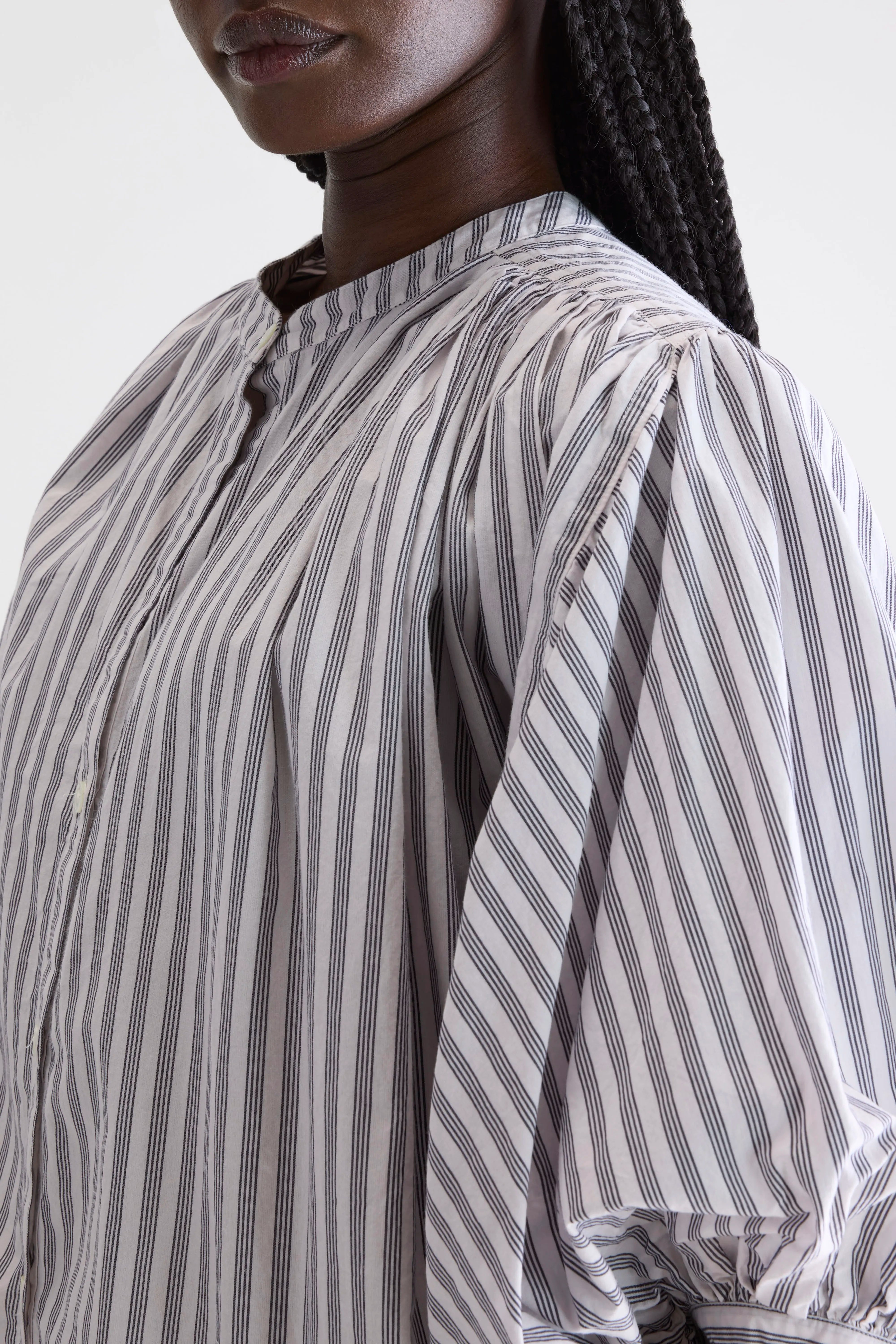 Blouse cropped Ink (252 / W / STRIPE A)