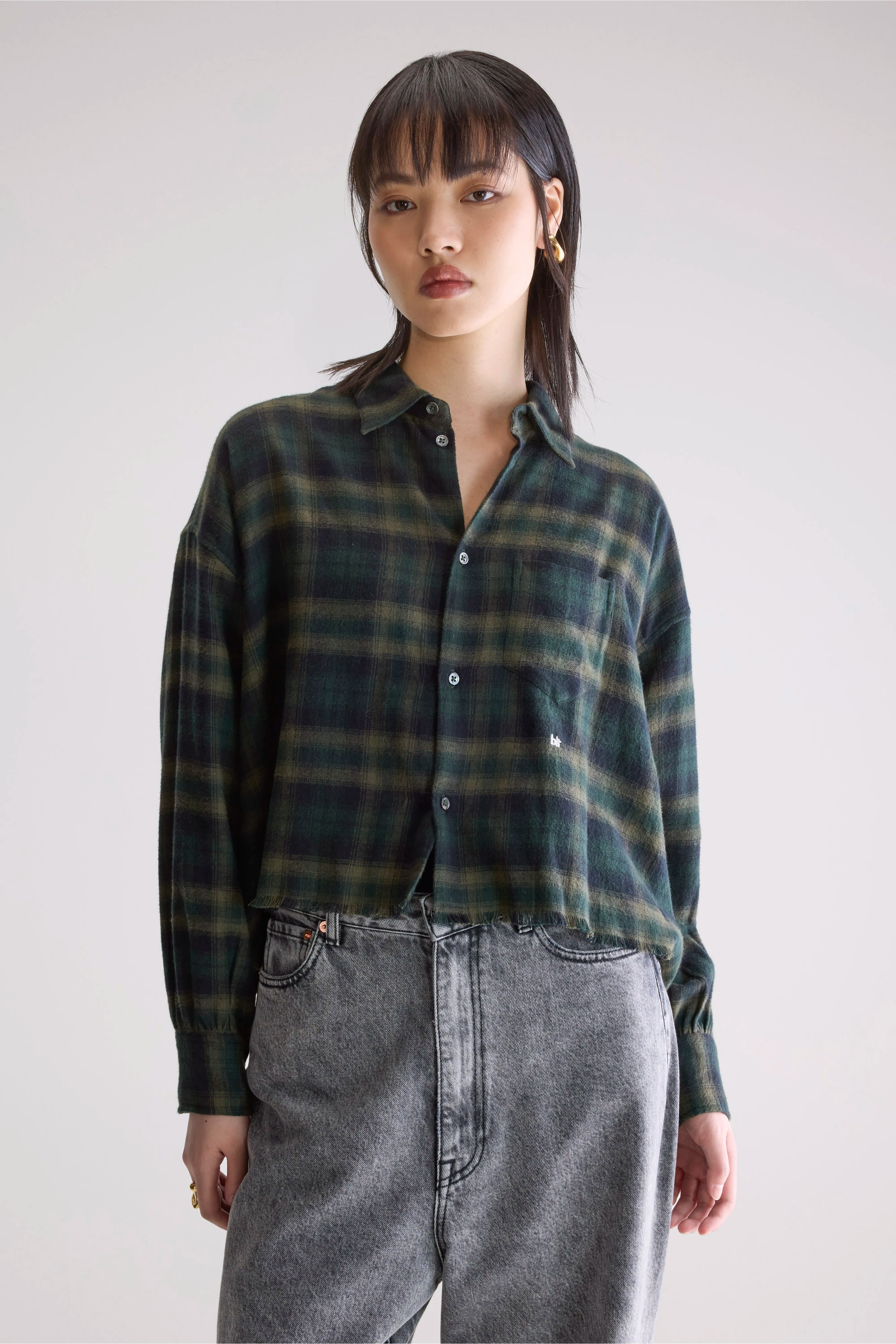 Kraft relaxed cropped hemd (252 / W / CHECK A)