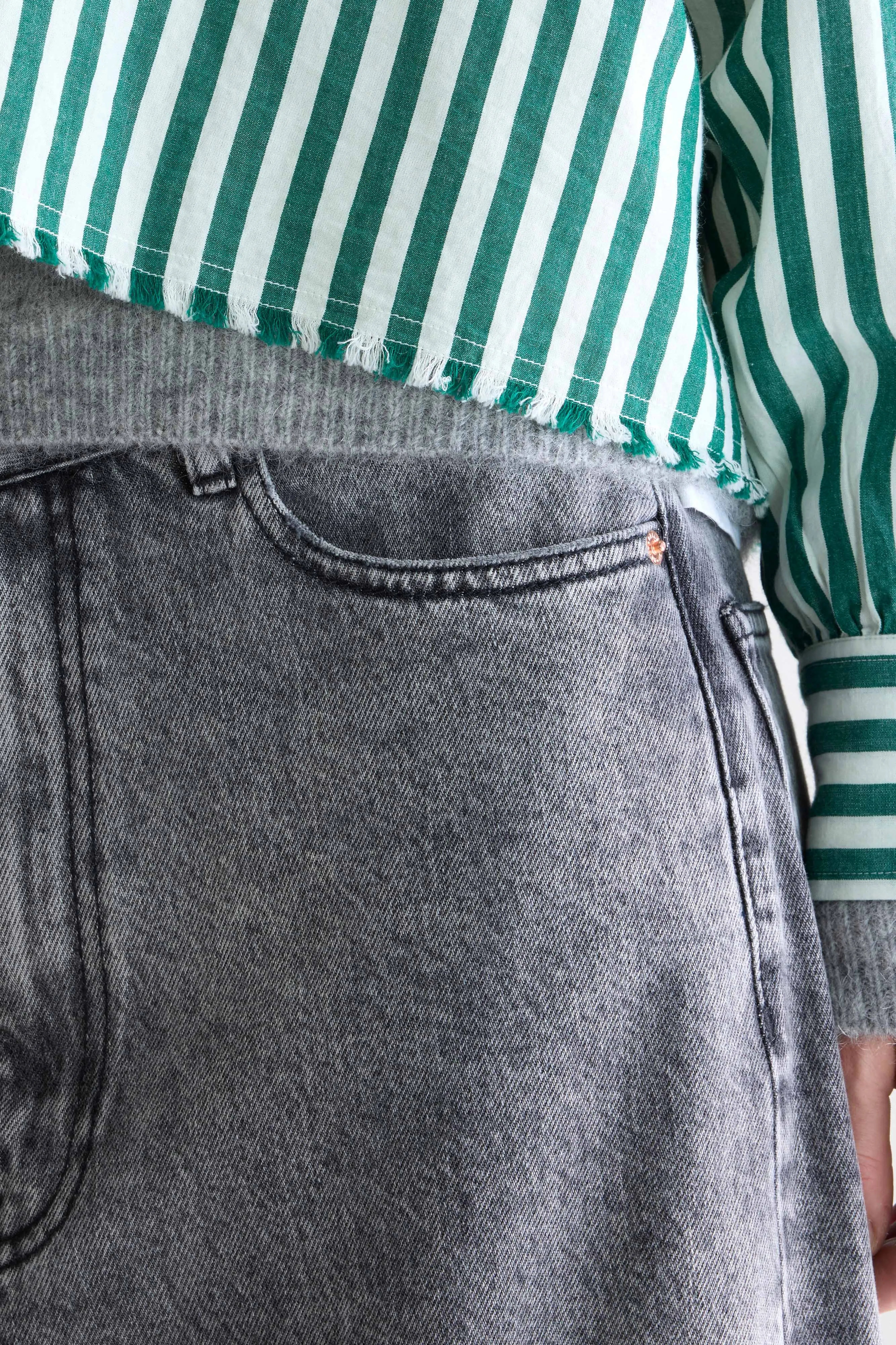 Kraft cropped popeline hemd (252 / W / STRIPE B)