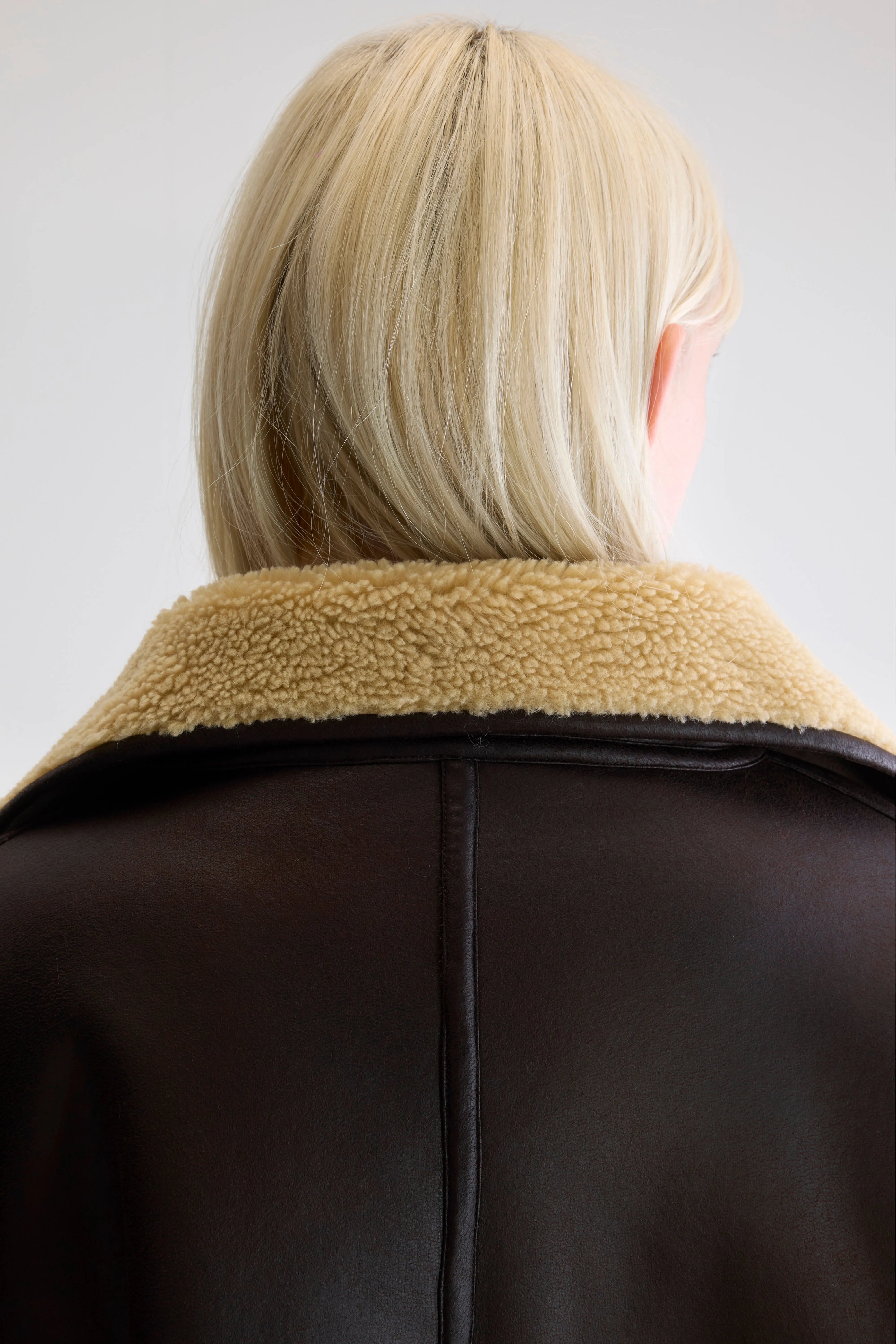 Hestel faux-leather jacket (252 / W / DARK ROAST)