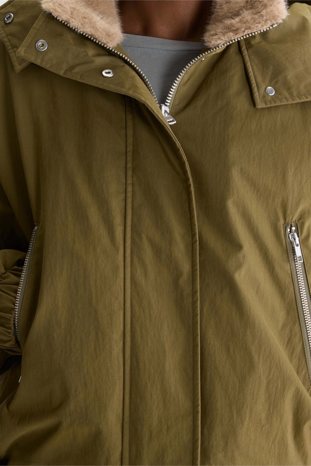Herna cropped jacket (252 / W / MILITARY)