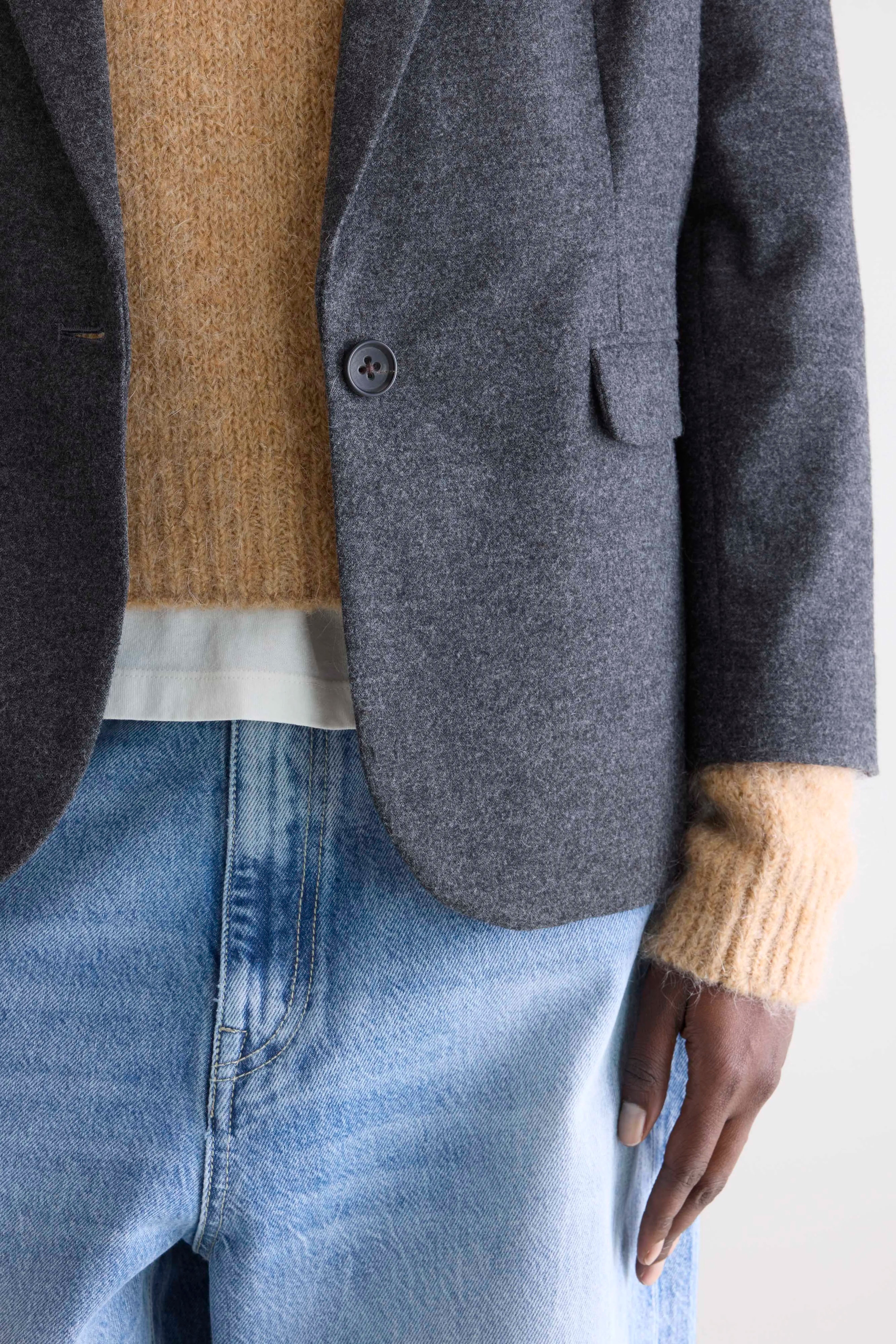 Volle getailleerde grijze blazer (252 / W / ANTHRACITE)