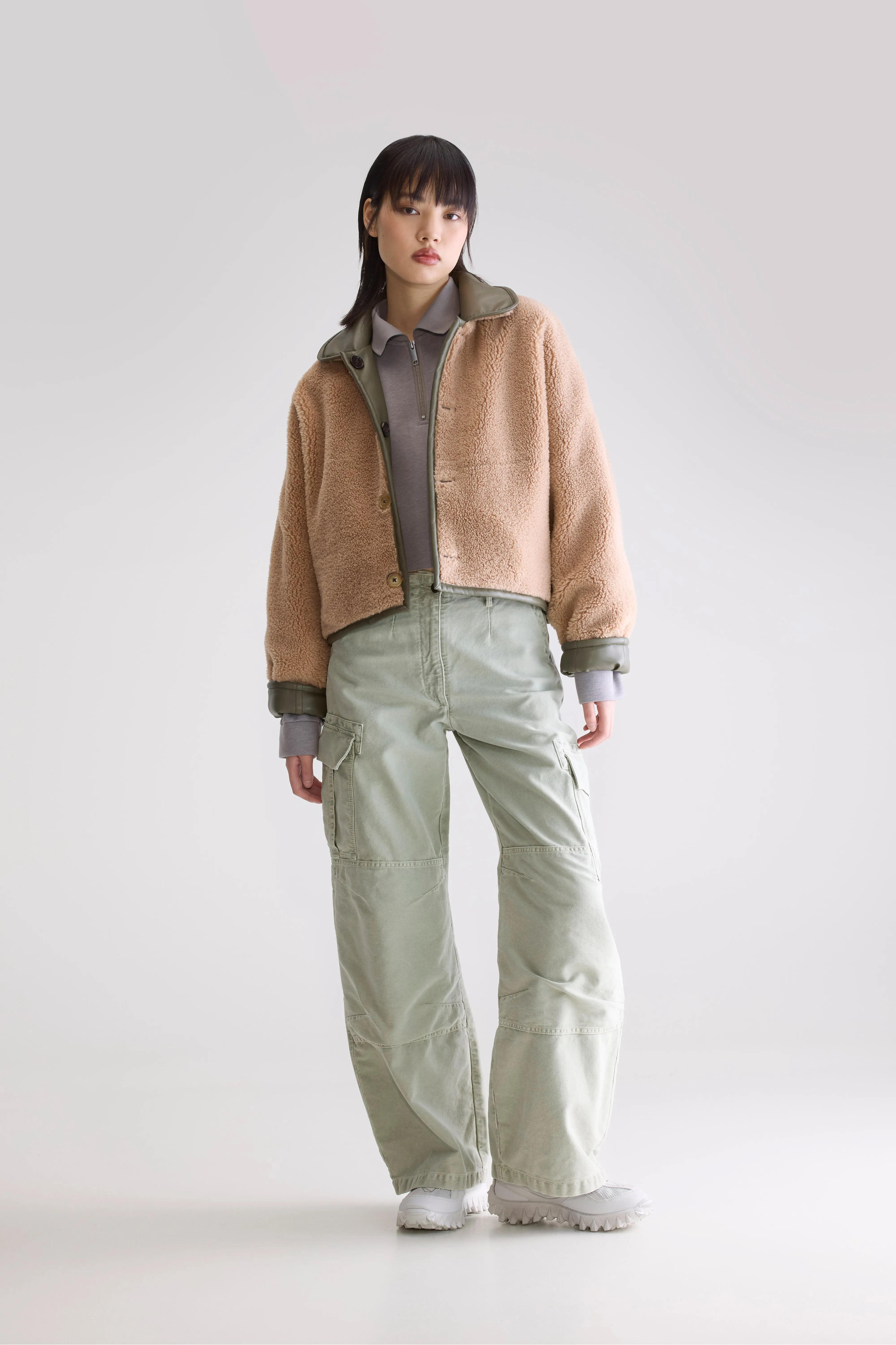 Josh faux leather jacket (252 / W / SAGE)