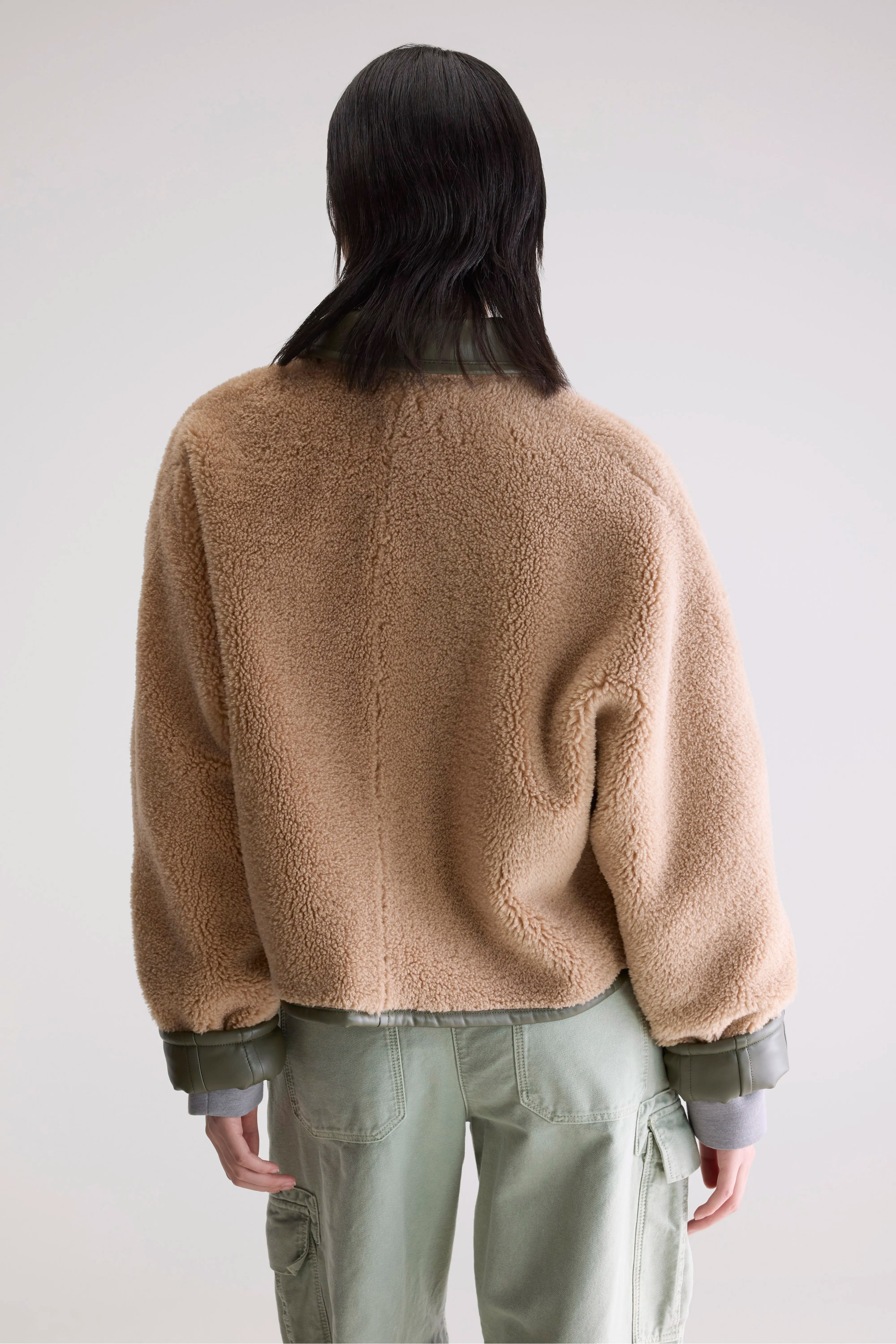 Josh faux leather jacket (252 / W / SAGE)