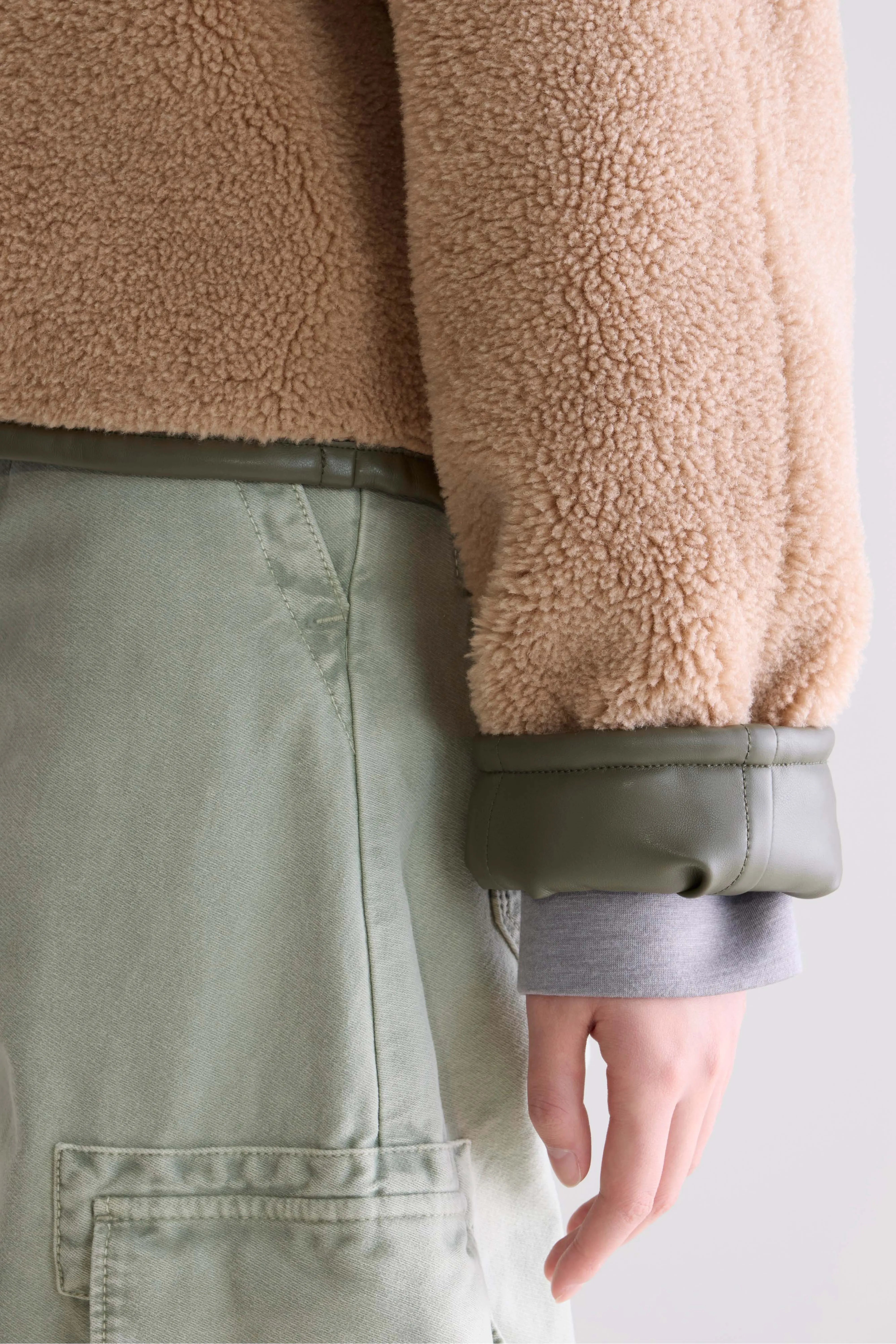 Josh faux leather jacket (252 / W / SAGE)