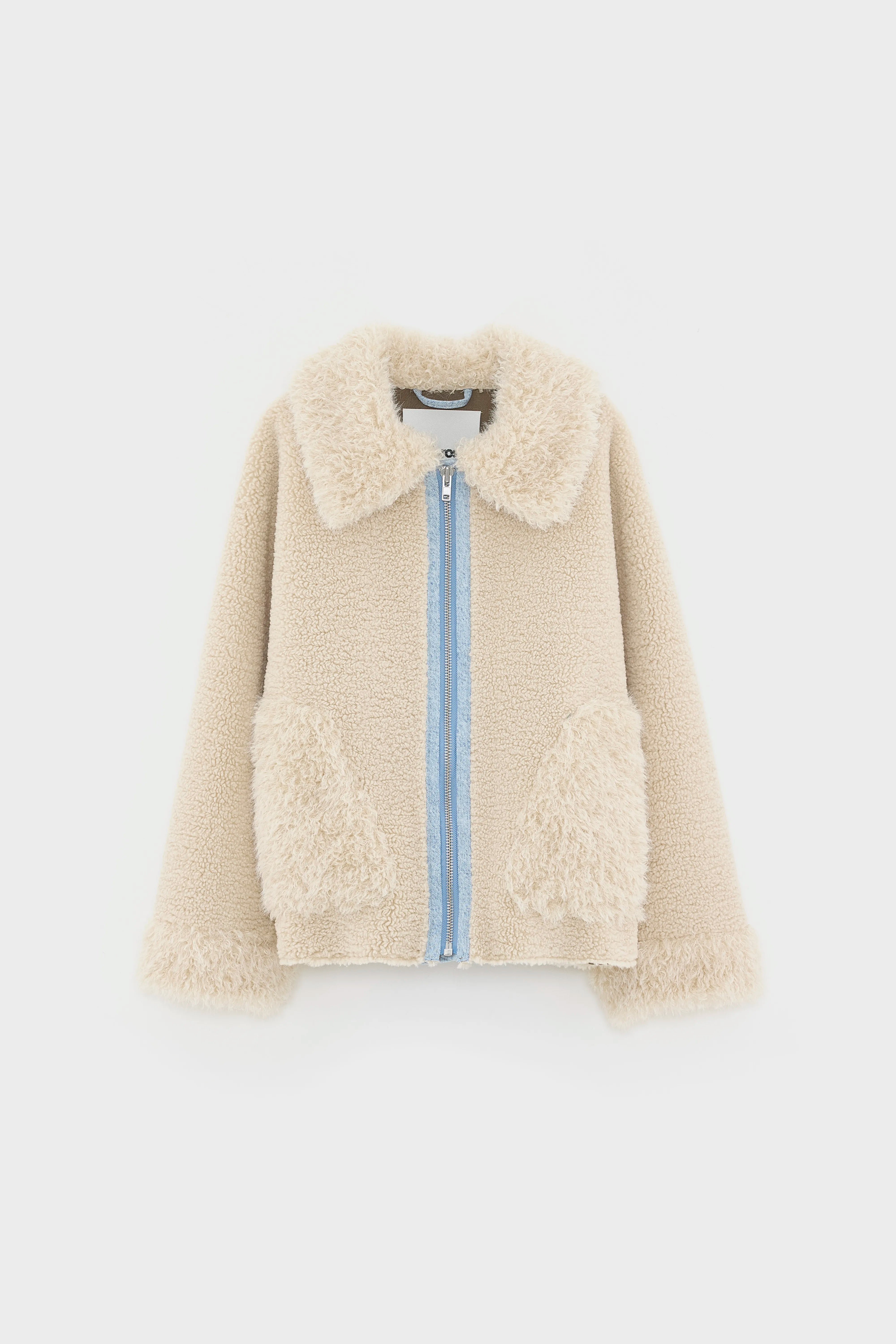 Jakarta faux shearling jas  (252 / W / MINERAL)