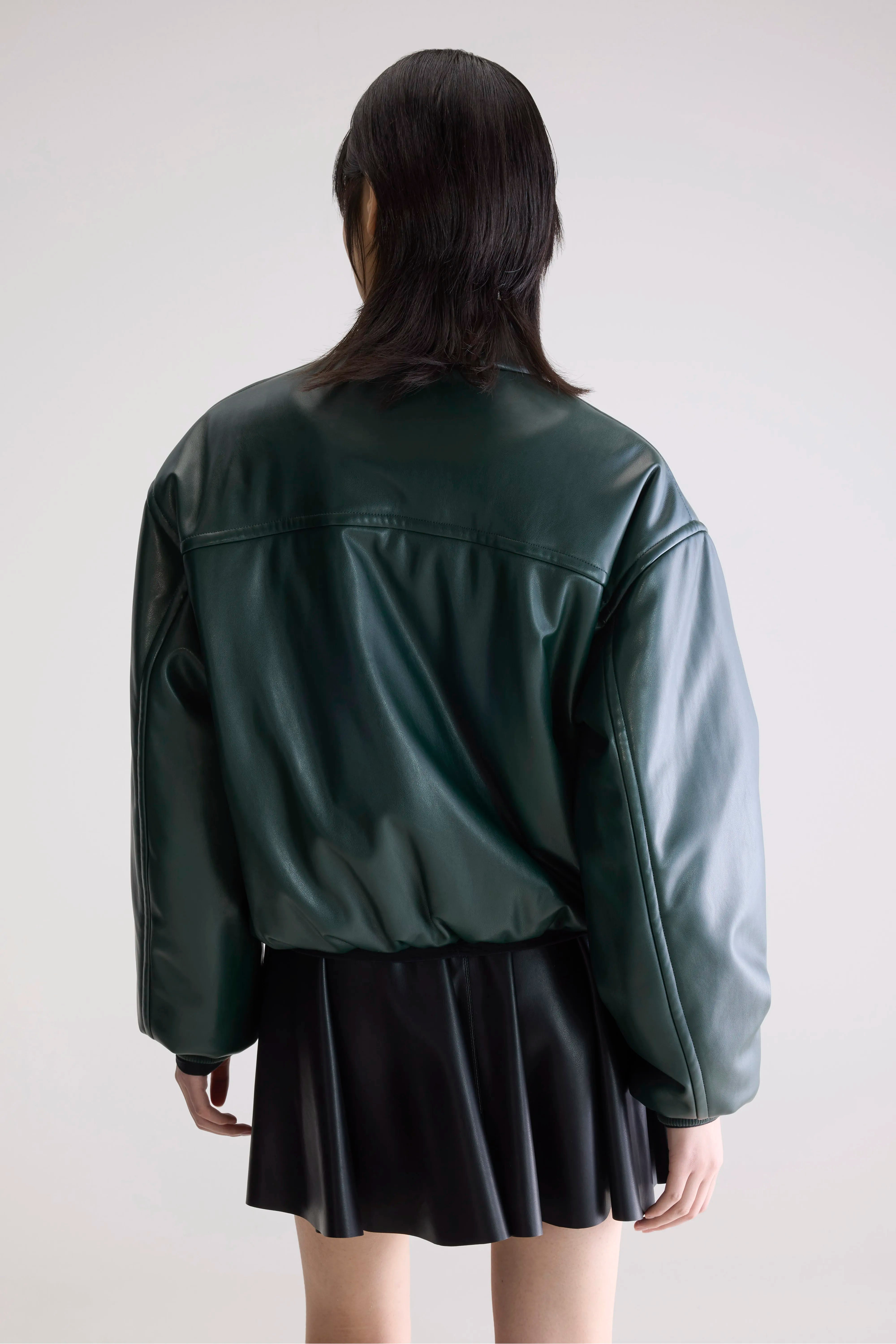 Jacko imitatieleren bomberjas (252 / W / HUNTER)