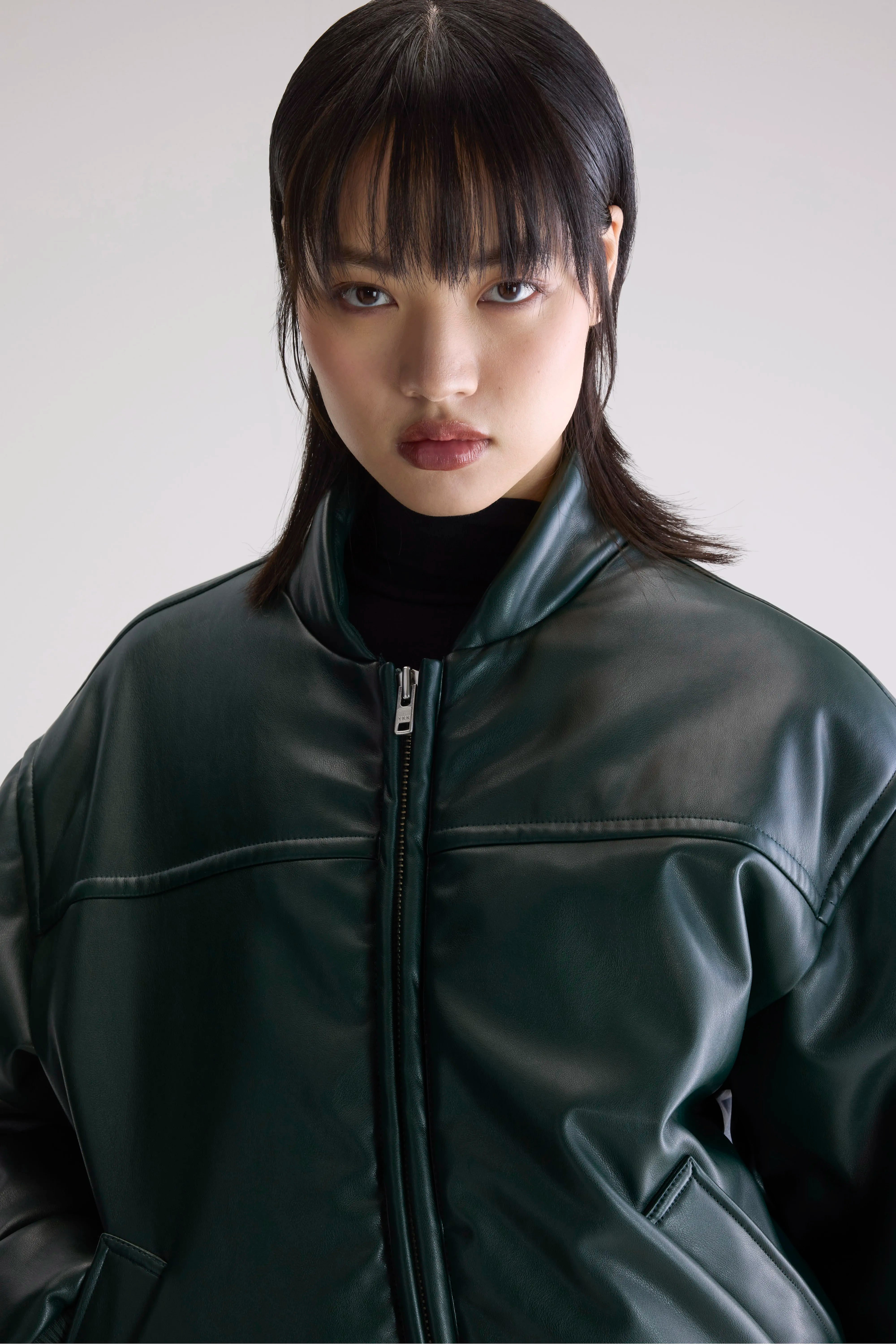 Jacko imitatieleren bomberjas (252 / W / HUNTER)