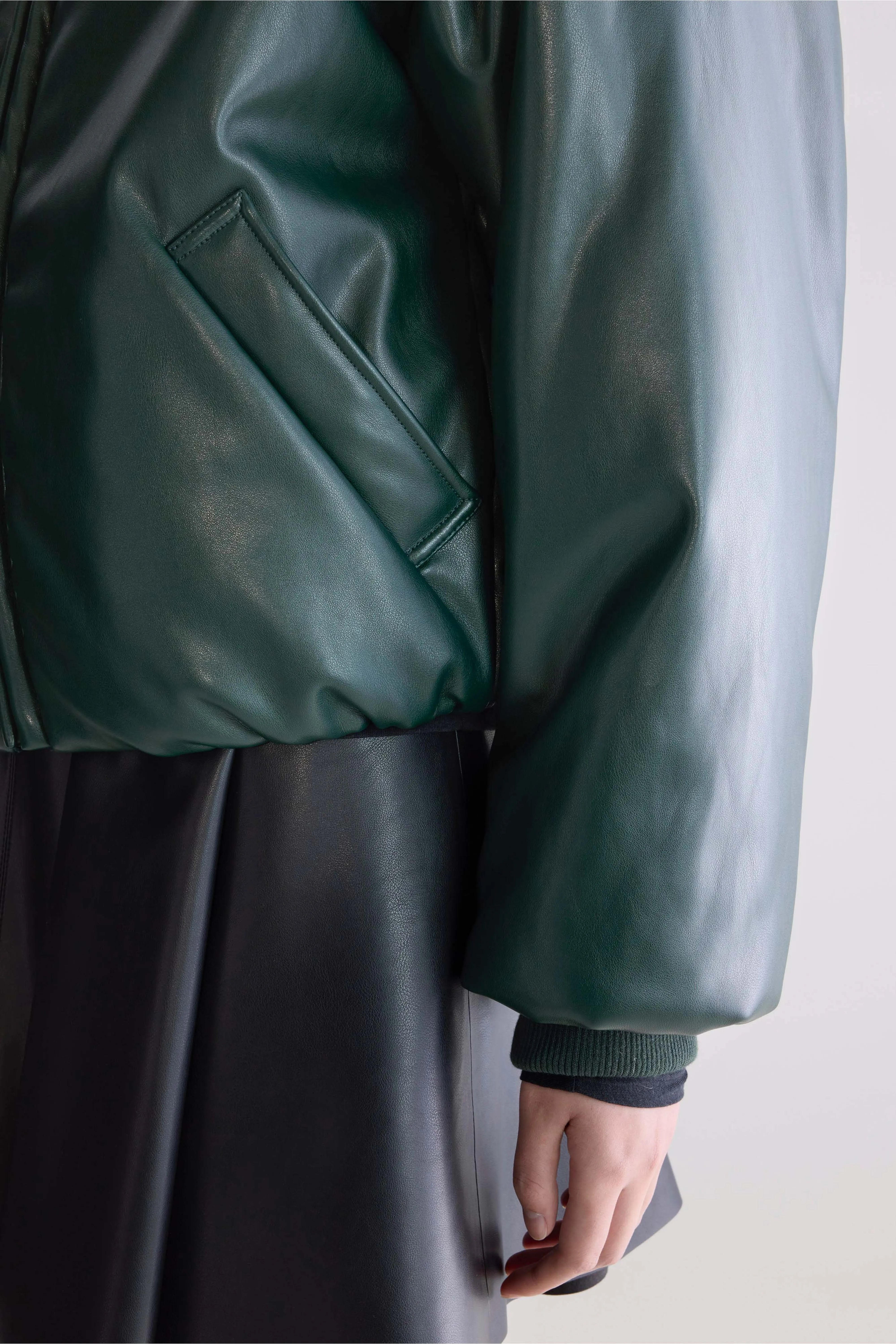 Jacko imitatieleren bomberjas (252 / W / HUNTER)