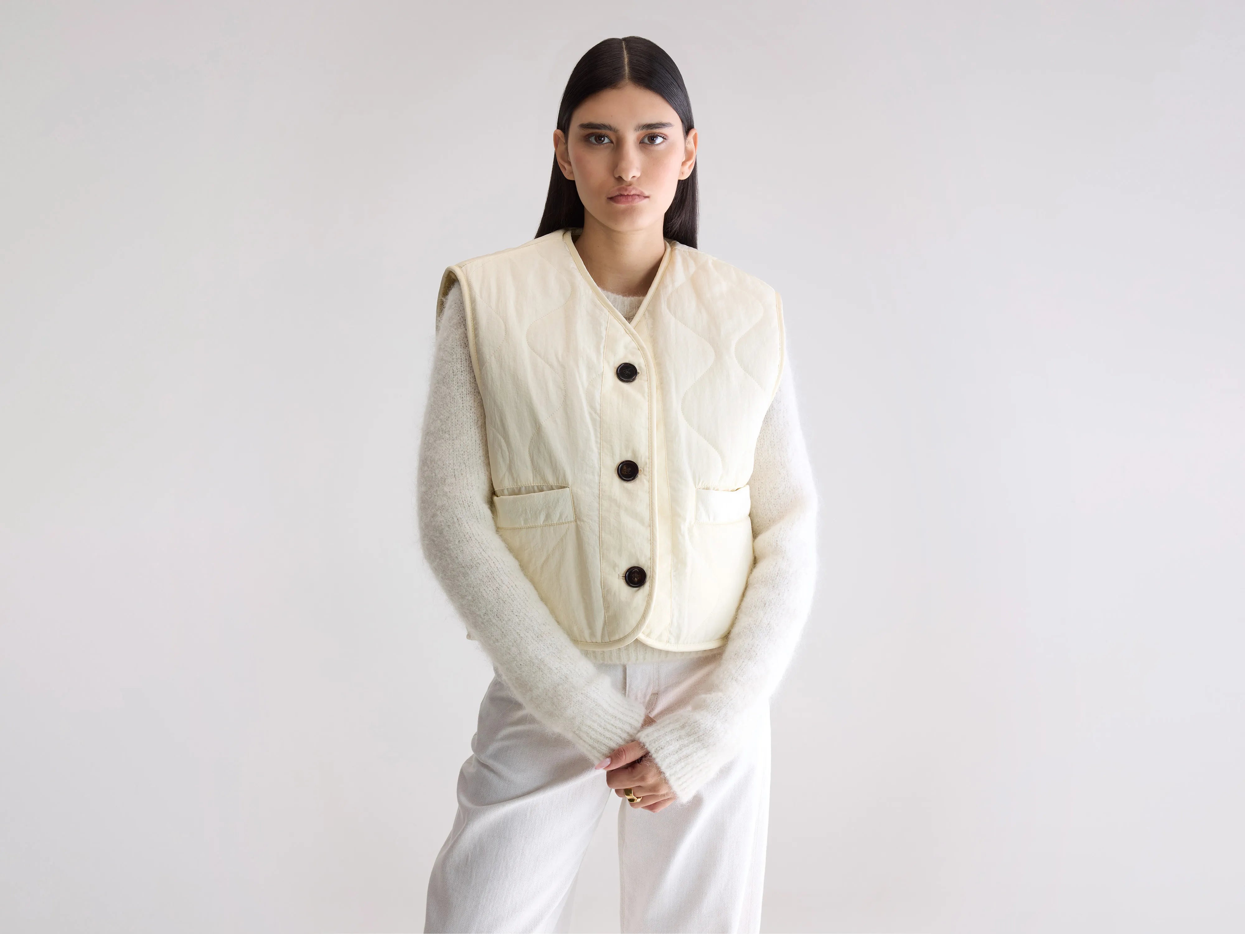 Veste sans manches Eloise (252 / W / BUTTER)